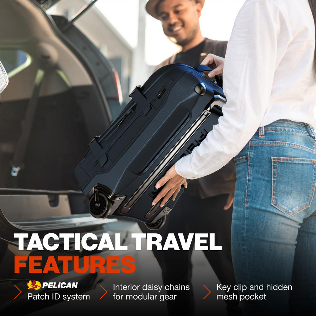 Pelican Aegis Luggage - Carry On Duffel Bag with Wheels - 22 Inch Carry On Bag - Airline Approved (Indigo)