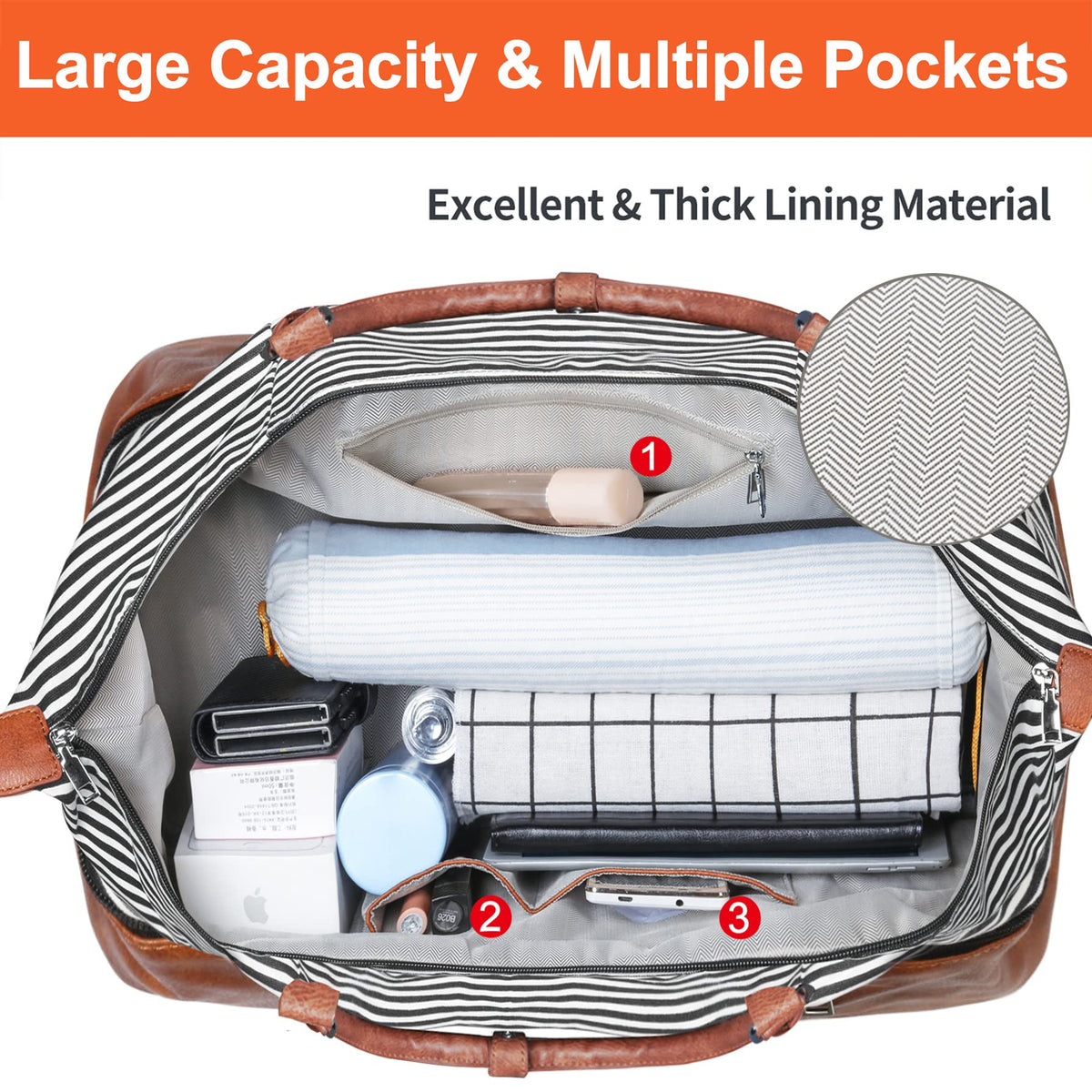 IBFUN Weekender Bags for Women, 21" Weekender Travel Bag, Travel Duffle Bag with Shoe Compartment Carry on Overnight Duffel Bag for Weekend Travel Business Trip, 3PCS