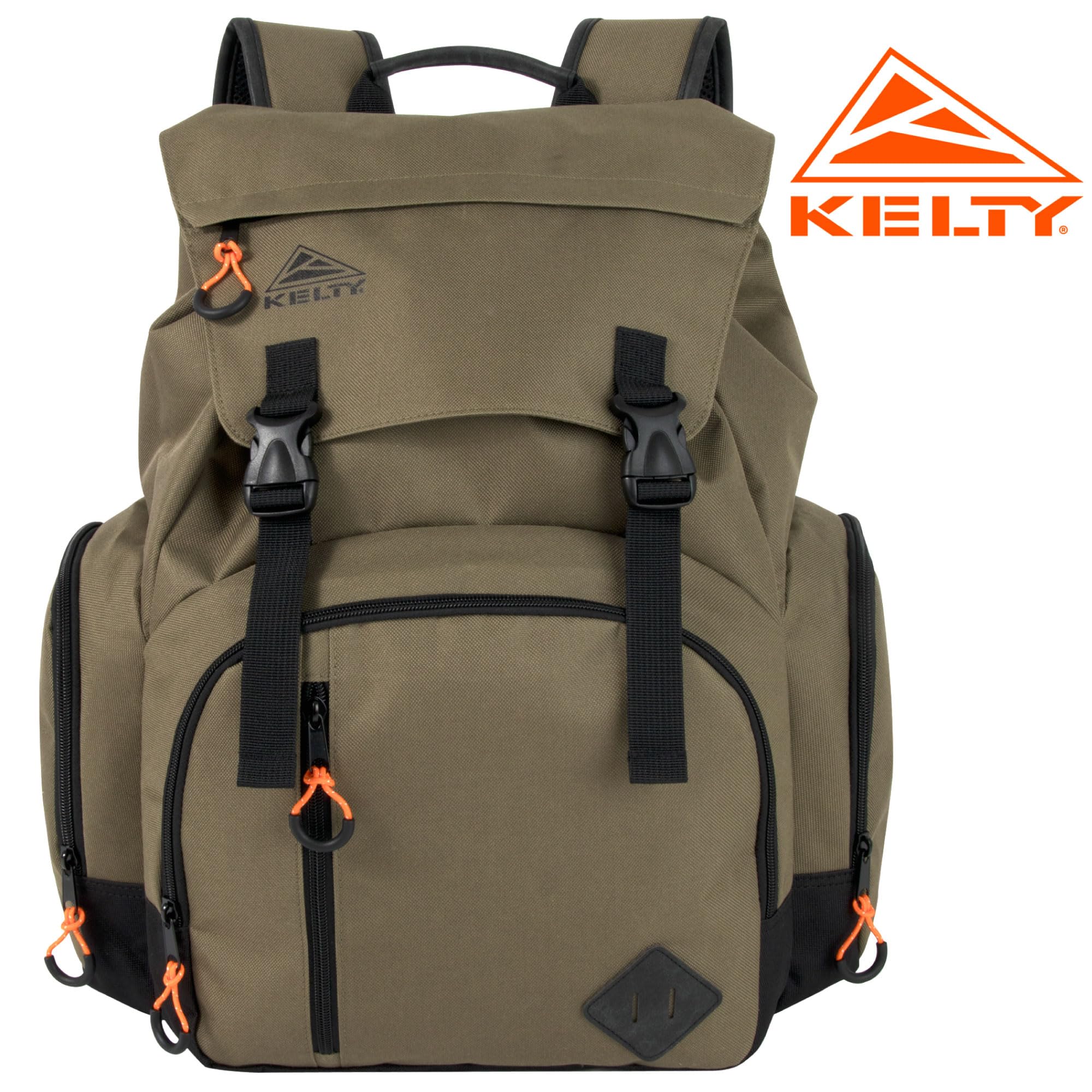 Kelty 23L olive canvas laptop backpack - alternate view