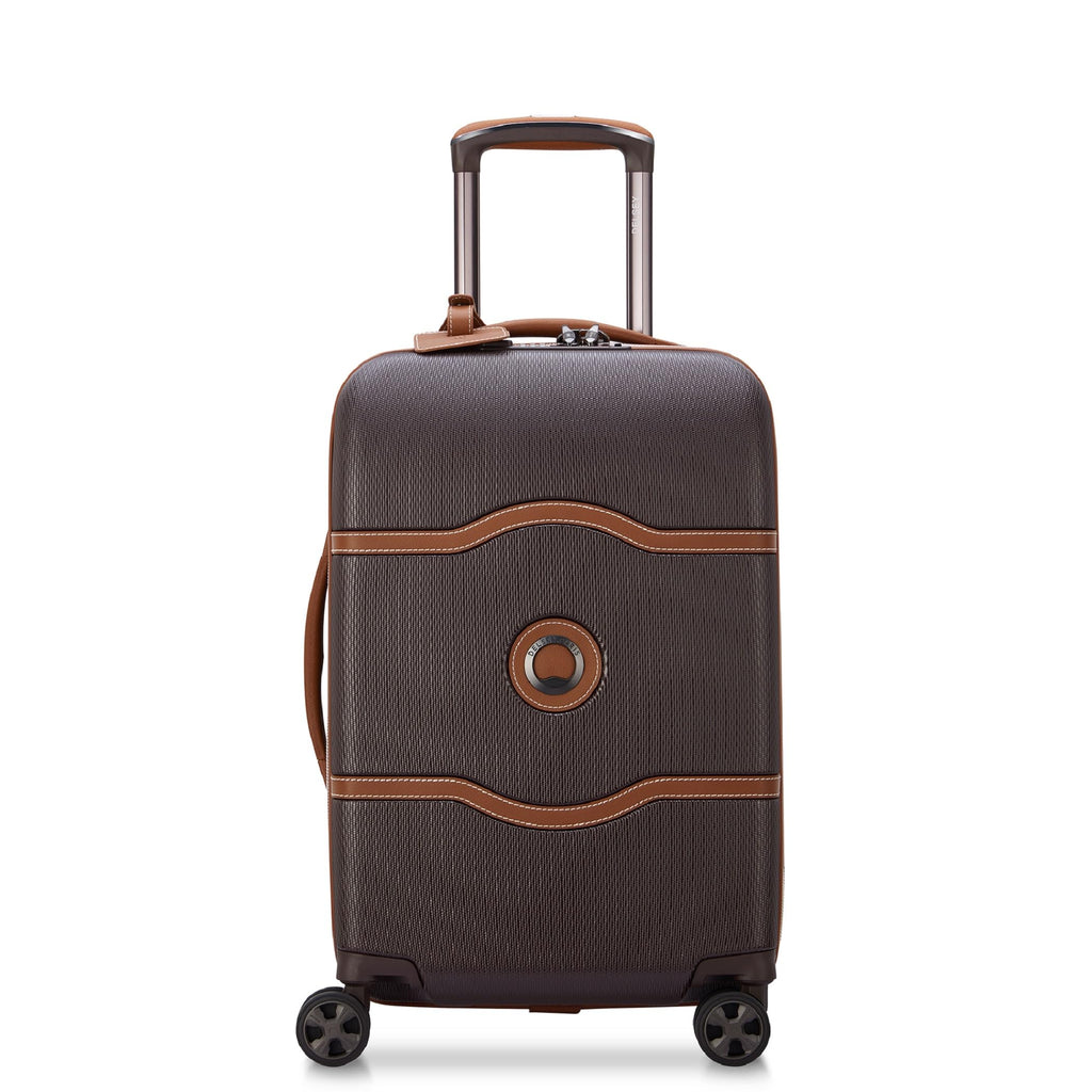 DELSEY PARIS Chatelet Air 2.0 Hardside Luggage with Spinner Wheels, Chocolate Brown, Carry on 19 Inch