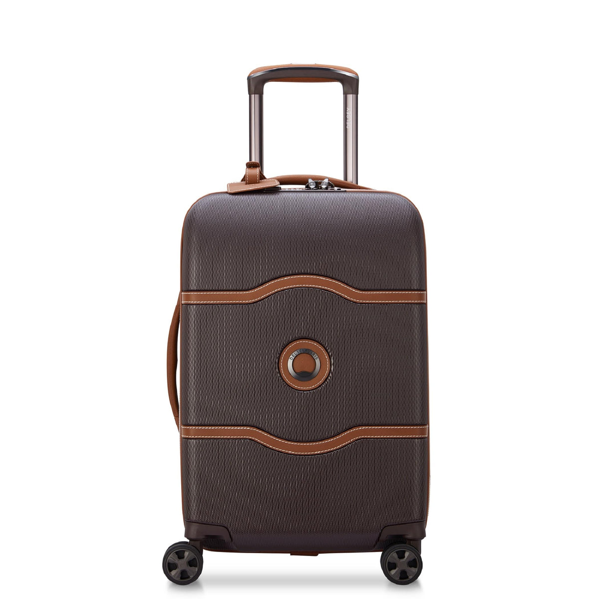 DELSEY PARIS Chatelet Air 2.0 Hardside Luggage with Spinner Wheels, Chocolate Brown, Carry on 19 Inch