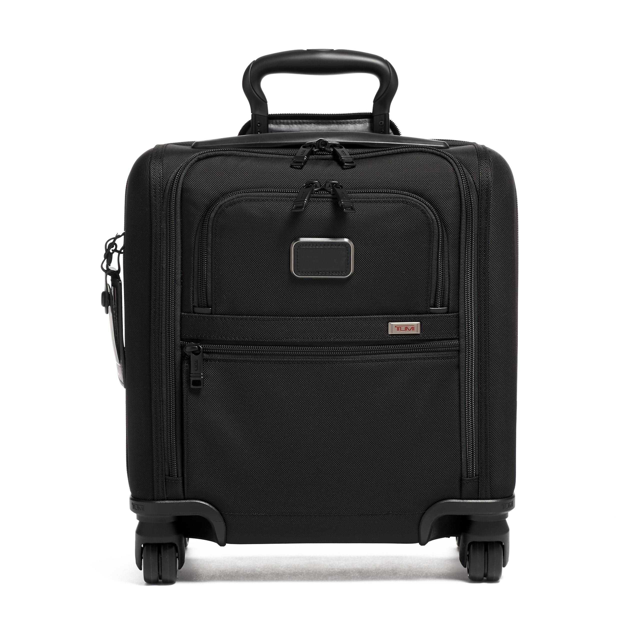 TUMI - Alpha Small Compact 4 Wheeled Brief - Men's Travel Underseat Carry On Bag - Fits up to 13" Laptop - 16.0" X 14.0" X 8.0" - Black