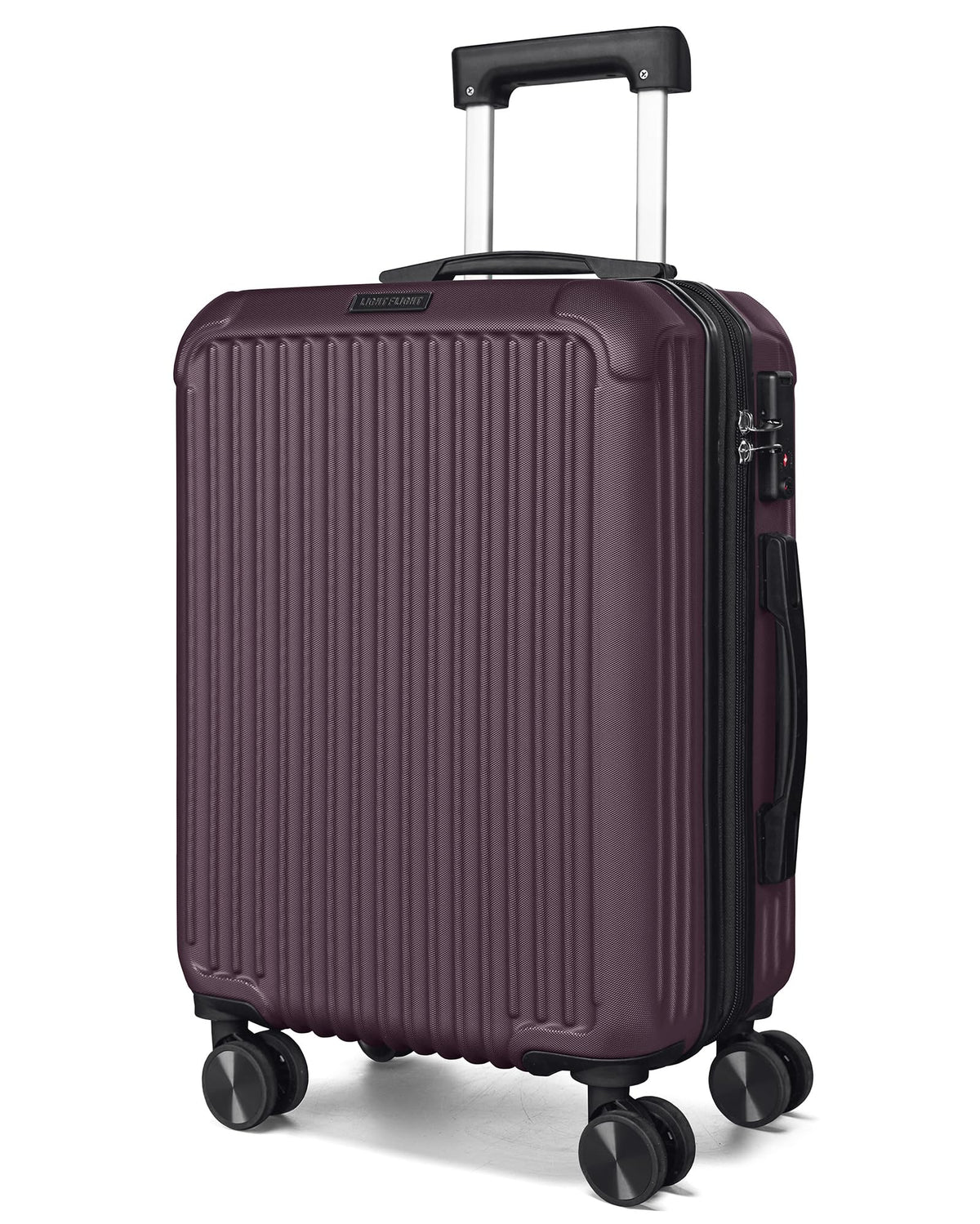 LIGHT FLIGHT Carry On Luggage 22x14x9 Airline Approved, Durable Hard Shell Carry On Suitcases with Wheels, Expandable Hardside Lightweight Travel Luggage with TSA Lock, Lilac
