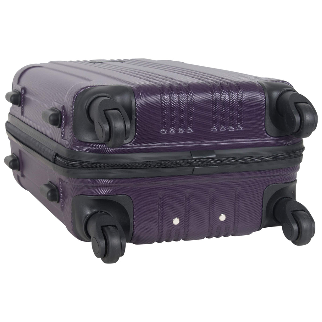 Kenneth Cole Reaction Out Of Bounds 20-Inch Carry-On Lightweight Durable Hardshell 4-Wheel Spinner Cabin Size Luggage, Deep Purple