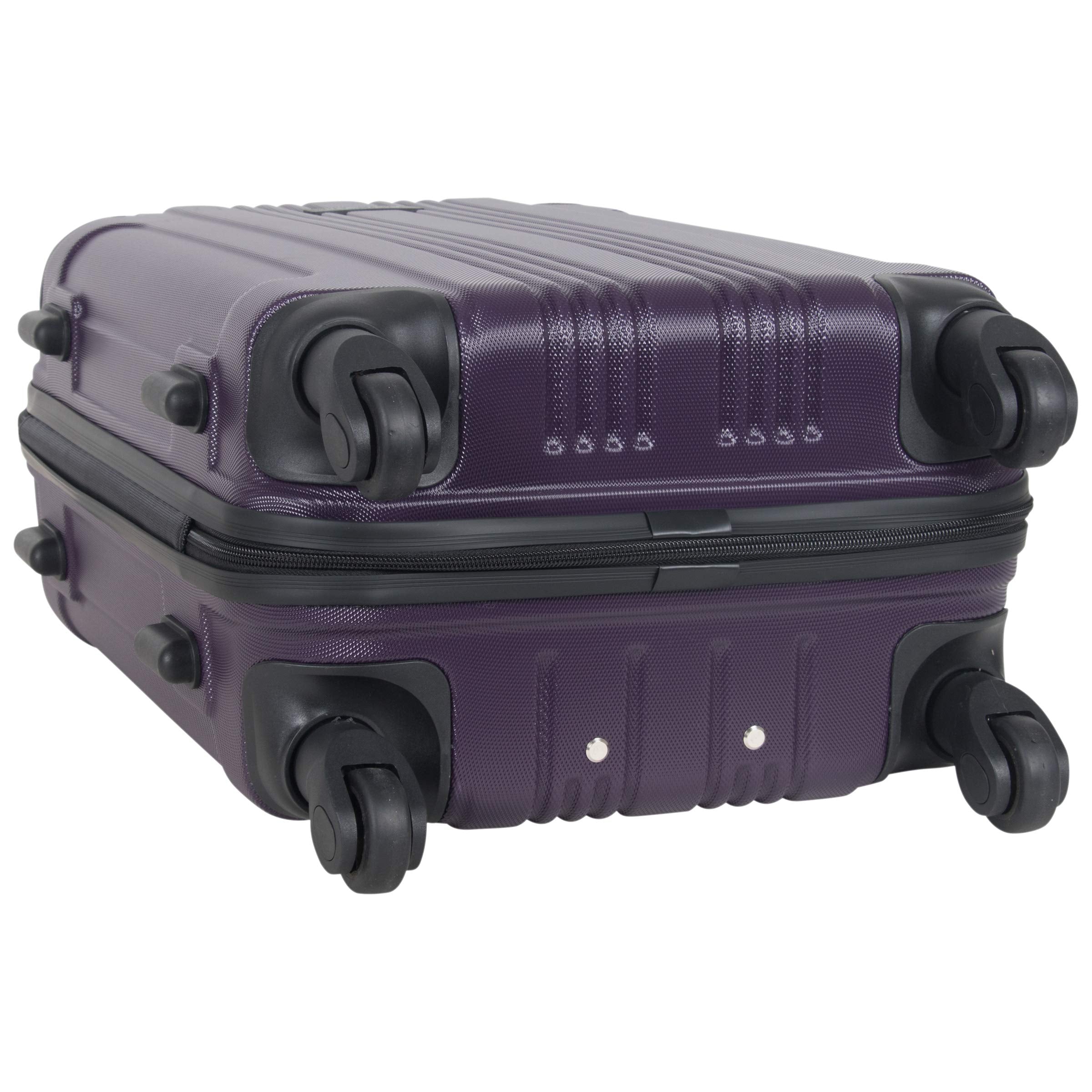 Kenneth Cole Reaction Out Of Bounds 20-Inch Carry-On Lightweight Durable Hardshell 4-Wheel Spinner Cabin Size Luggage, Deep Purple