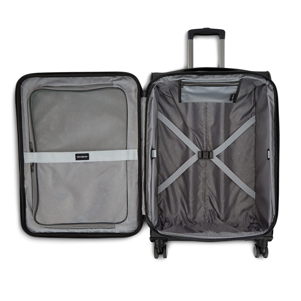 Samsonite Ascella 3.0 Softside Expandable Luggage with Spinner Wheels, 3-Piece Set (20/25/28), Black
