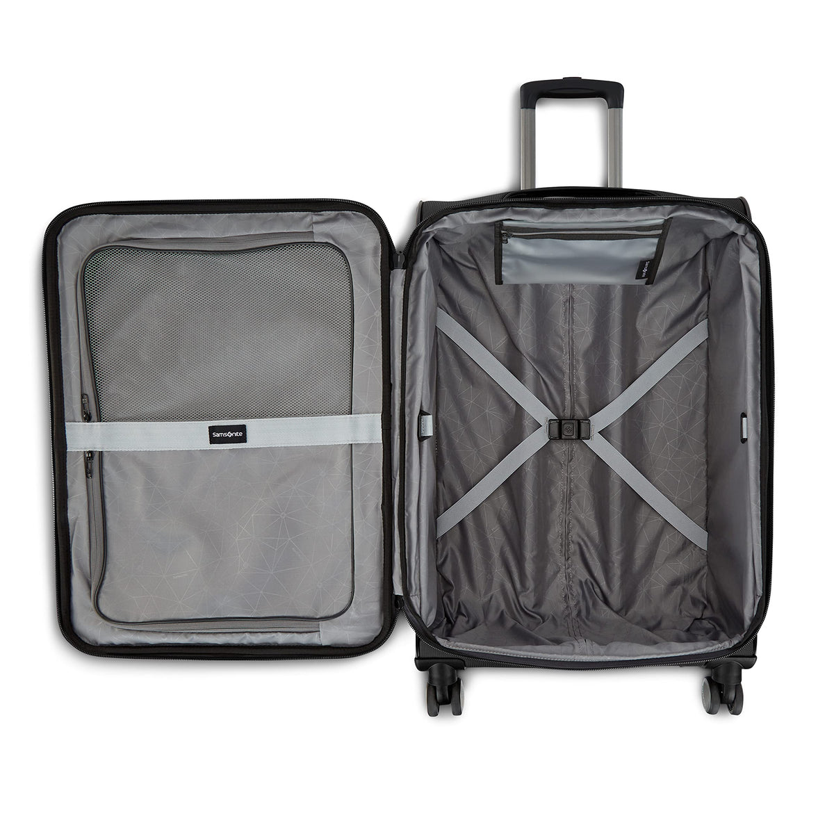 Samsonite Ascella 3.0 Softside Expandable Luggage with Spinner Wheels, 3-Piece Set (20/25/28), Black
