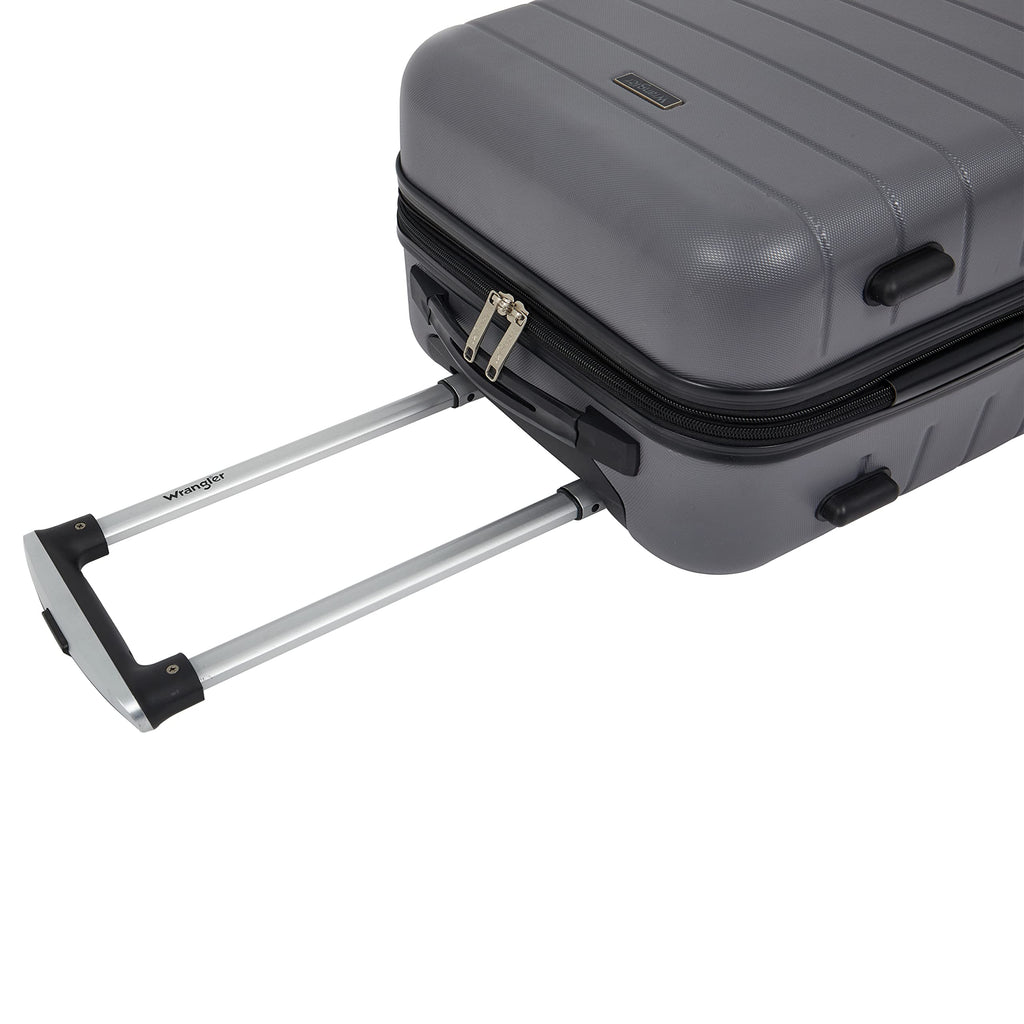 Wrangler Smart Spinner Hardside Luggage, 22-Inch Carry-On, Quiet Shade