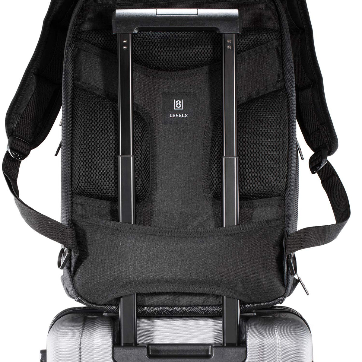 LEVEL8 Road Runner Carry On Luggage 20" Inch with Laptop Backpack-Blue