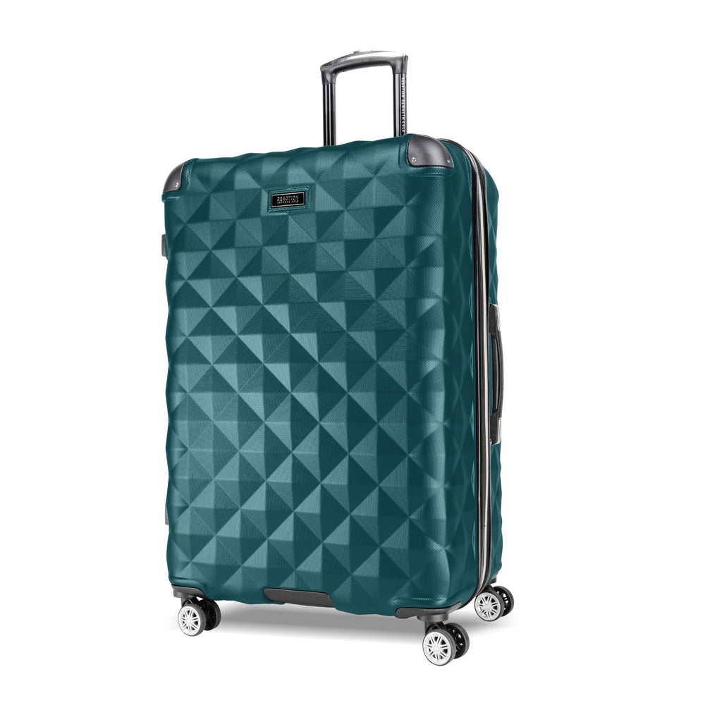 Kenneth Cole REACTION Diamond Tower Collection Lightweight Hardside Expandable 8-Wheel Spinner Travel Luggage, Deep Teal, 28-Inch Checked