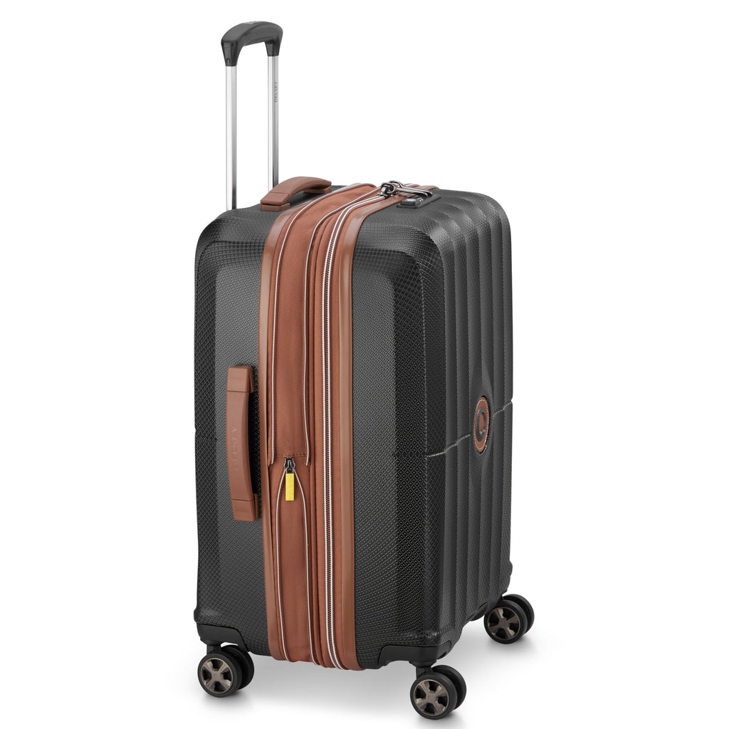 DELSEY PARIS Carrousel Hardside Expandable Luggage with Spinner Wheels, Black, Carry-on 21 Inch