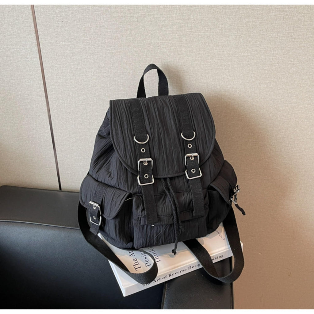 Cutemoria Women's Fashion Backpack Purse Japanese Style Shoulder Bag Large Capacity Lightweight Backpack for Travel Work (Black)