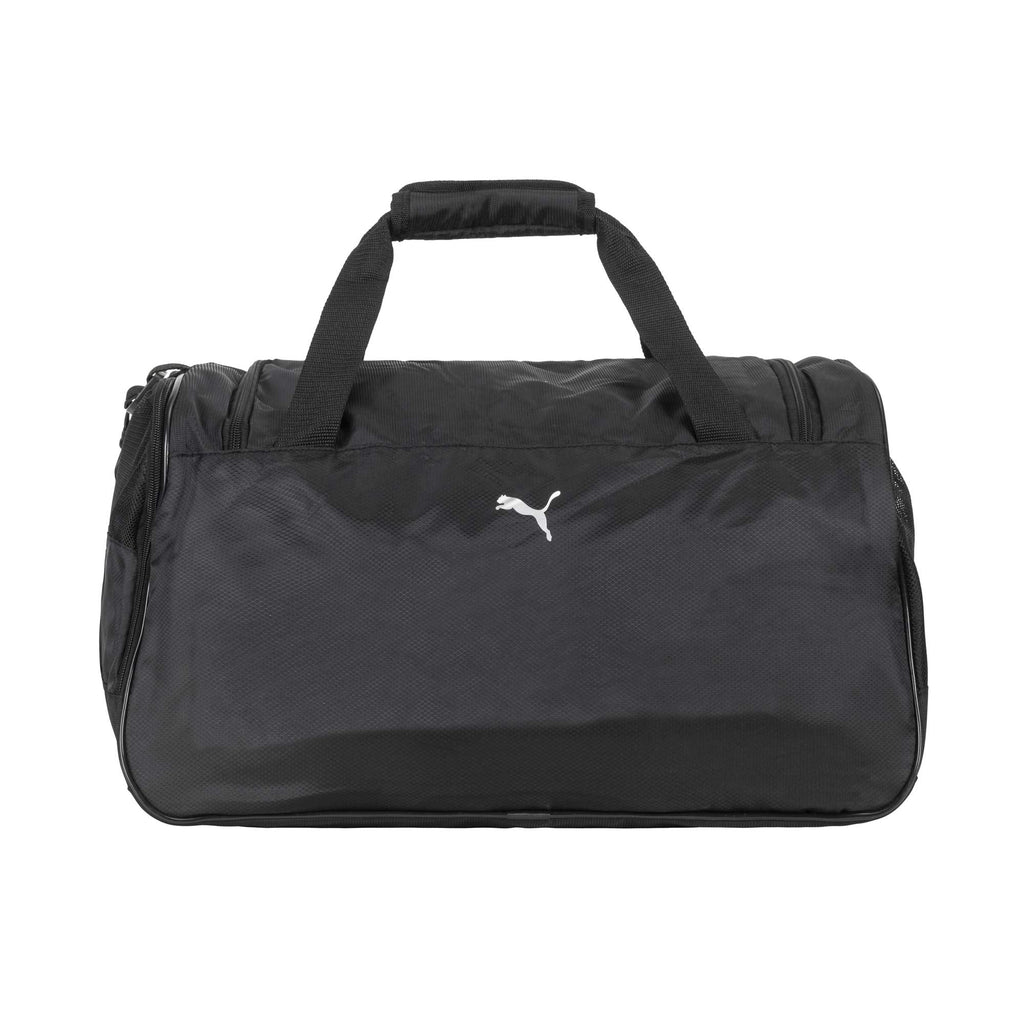PUMA unisex adult Evercat Foundation Duffel Bags, Black/Silver, One Size US