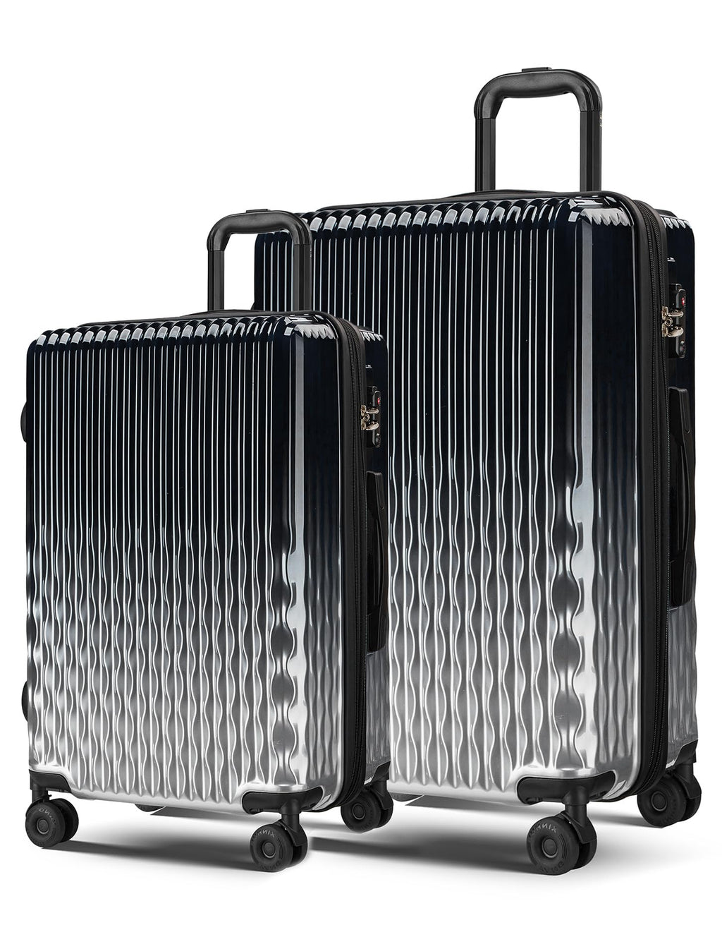 Comeria Checked 2 Sets 22 Inch/25 Inch Luggage, ABS+PC Hardshell Suitcase Lightweight Large Travel Luggage with Spinner Wheels & TSA Lock