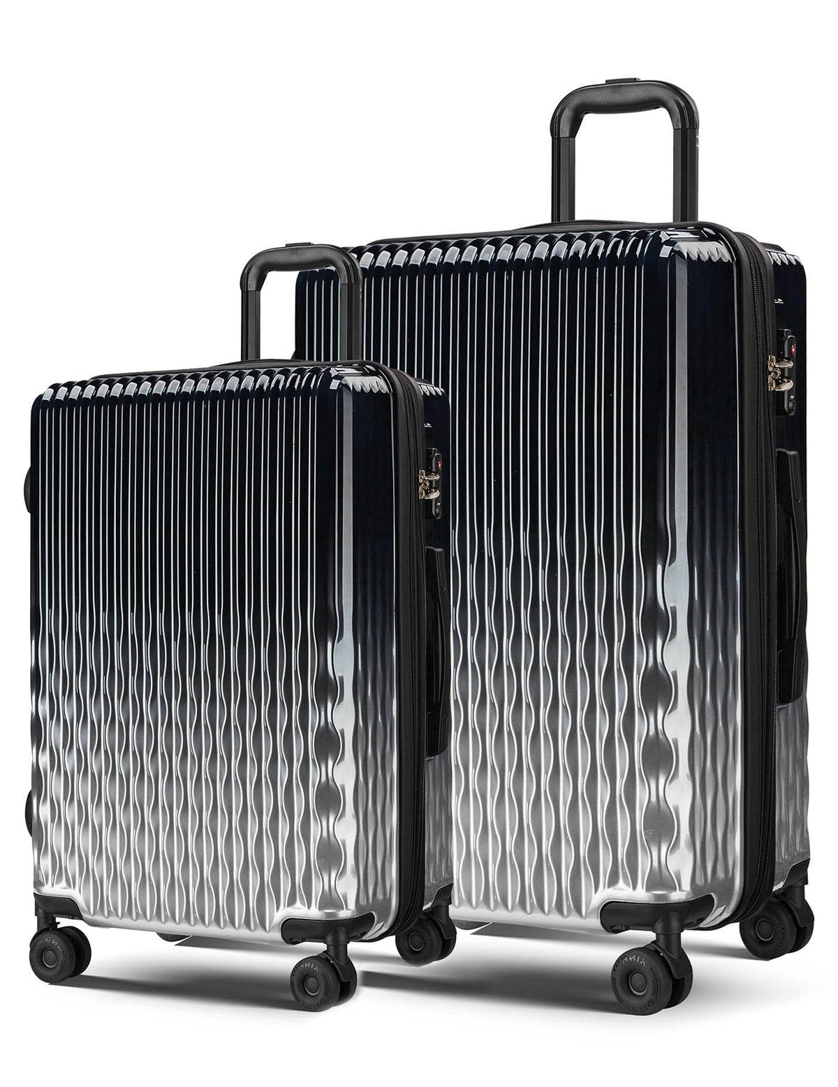 Comeria Checked 2 Sets 22 Inch/25 Inch Luggage, ABS+PC Hardshell Suitcase Lightweight Large Travel Luggage with Spinner Wheels & TSA Lock