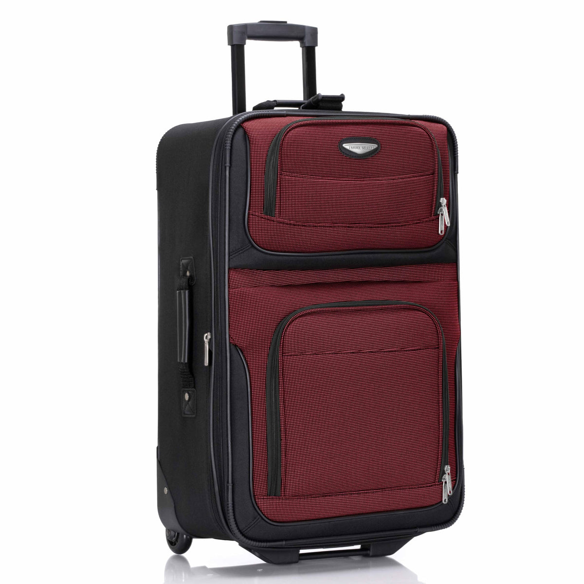 Travel Select Amsterdam Softside Expandable Luggage with Rolling Wheels, Red, 25-Inch Medium