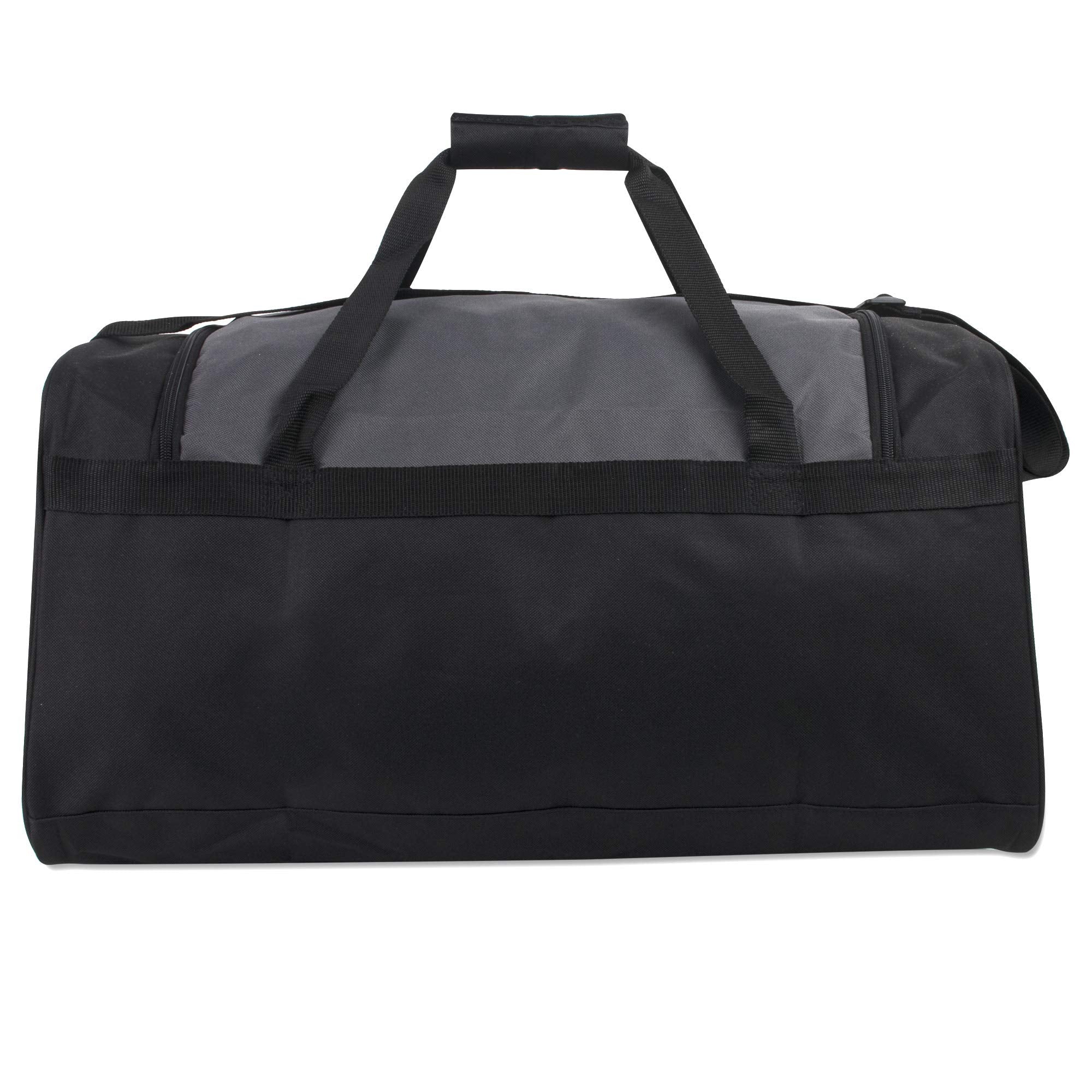55 Liter, 24 Inch Lightweight Canvas Duffle Bags for Men & Women For Traveling, the Gym, and as Sports Equipment Bag/Organizer (Black 3)
