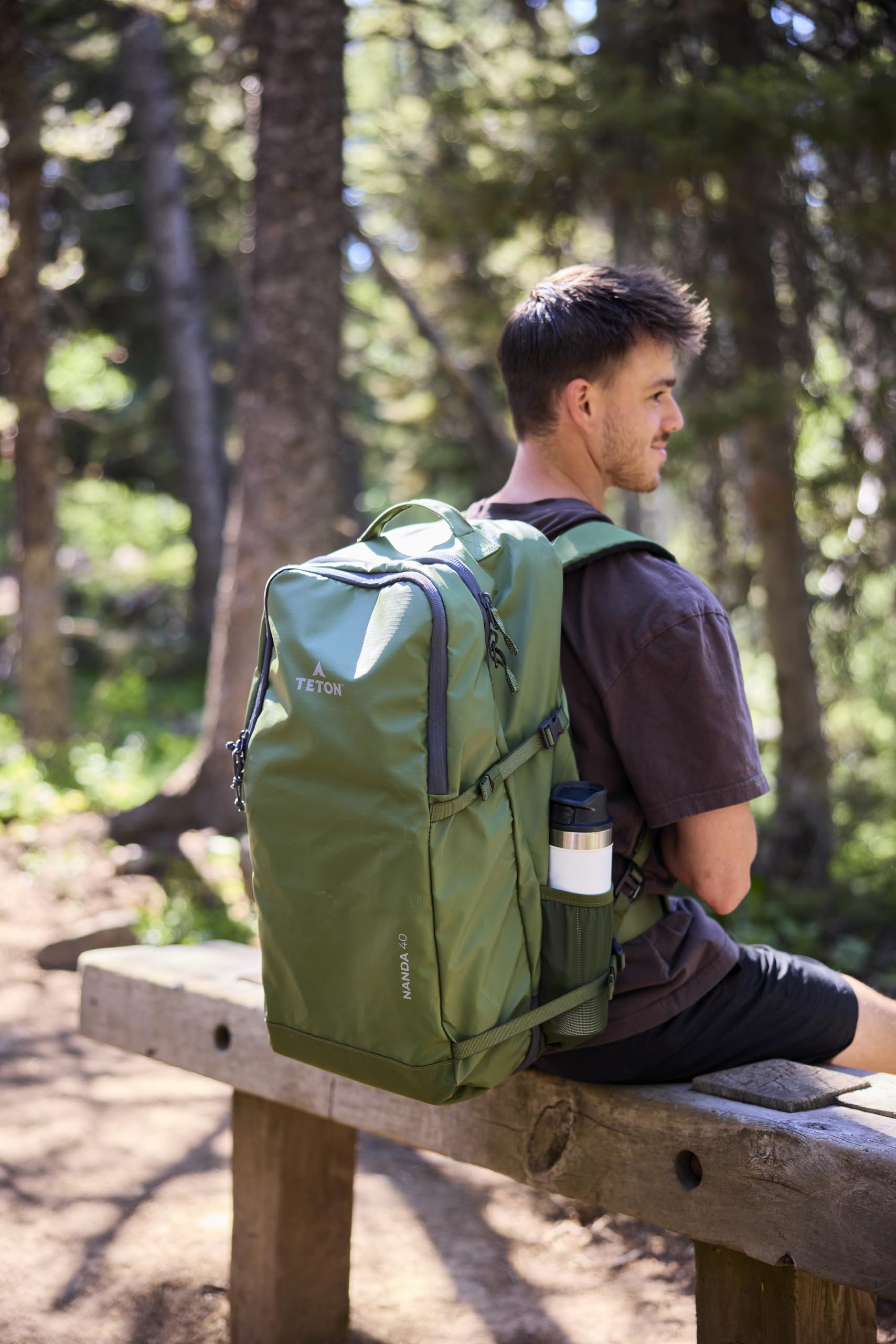 Teton 40L Nanda Travel Backpack, Carry-on Flight Approved Bag, Concealed Laptop Pocket, Hydration Sleeve, Travel Friendly for Women and Men, High-Class for Business or College, Canopy