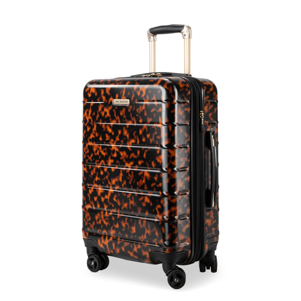 Ricardo Beverly Hills Cambria Hardside Luggage | Stylish Suitcase with Wheels for Effortless Travel, Expandable and Secure TSA-Locked Packing, 20-inch Carry-On, 22x14x9, Tortoise