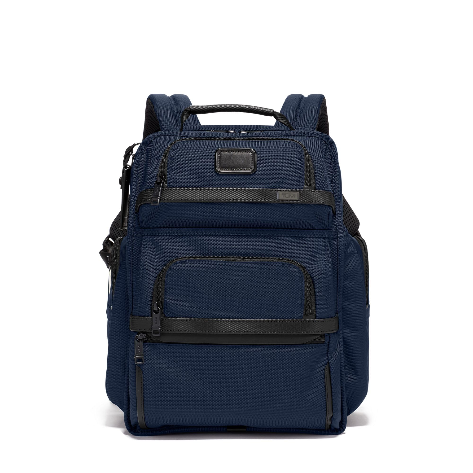 TUMI - Alpha Brief Pack - Men's and Women's Work and Travel Laptop Backpack with Padded Adjustable Strap - Fits Up to 15" Screen - Navy