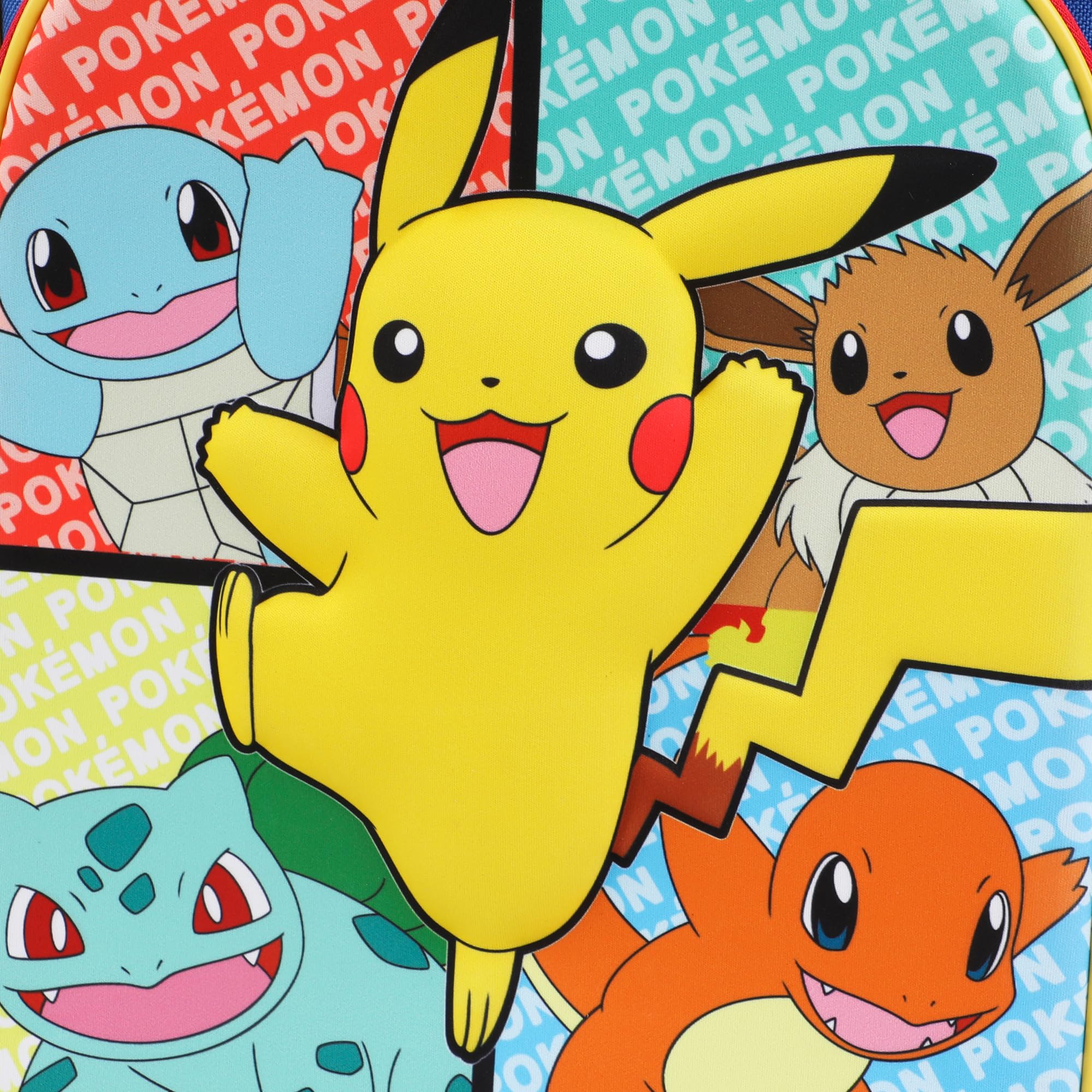 Bioworld Pokemon Pikachu And Favorite Characters 16" Youth Rolling Backpack