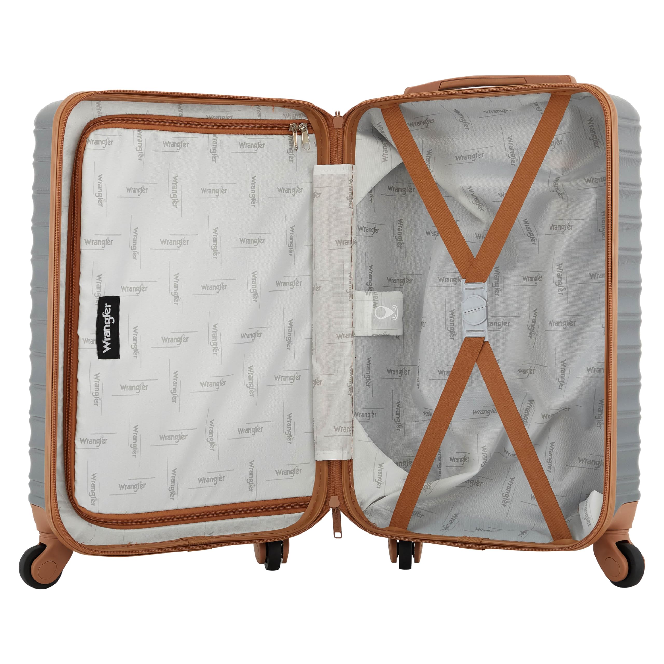 Wrangler 22" Outrider Hardside Carry-On Luggage, Lava Smoke