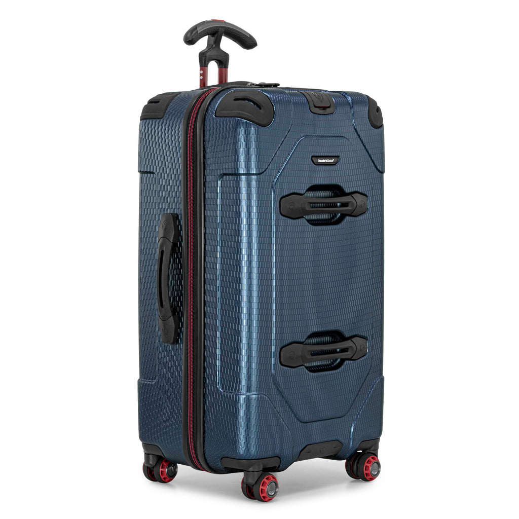 Traveler's Choice Maxporter II Polycarbonate Hardside Trunk with Spinner Wheels, Navy, 28-Inch Medium Trunk