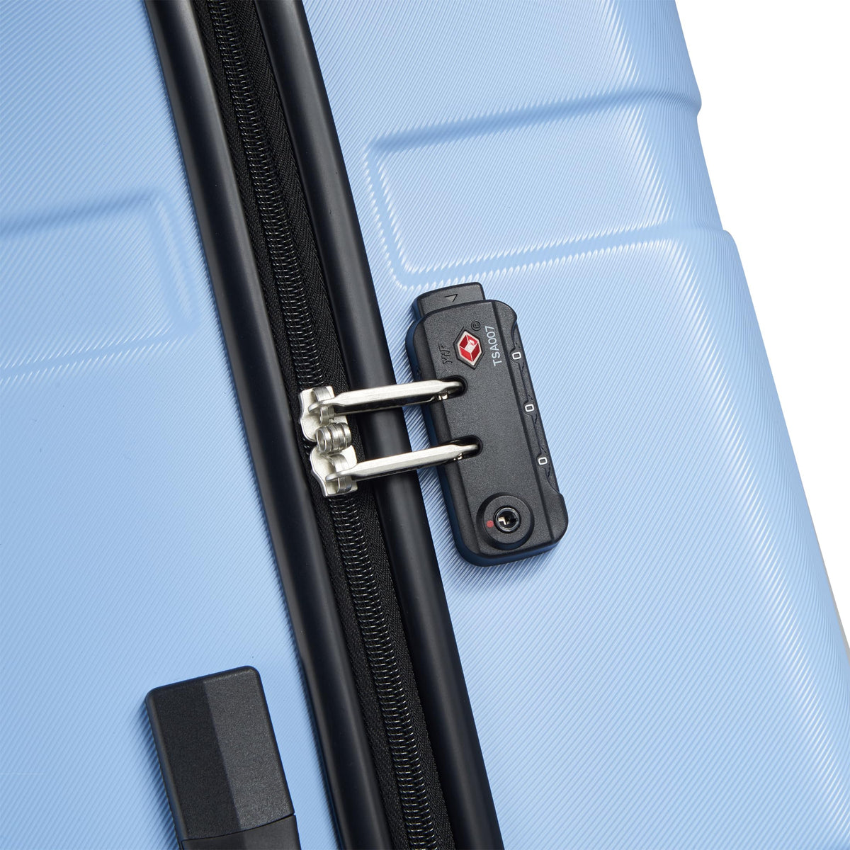 United Colors of Benetton Now! Hardside Luggage with Spinner Wheels, Light Blue, Checked-Large 27 Inch
