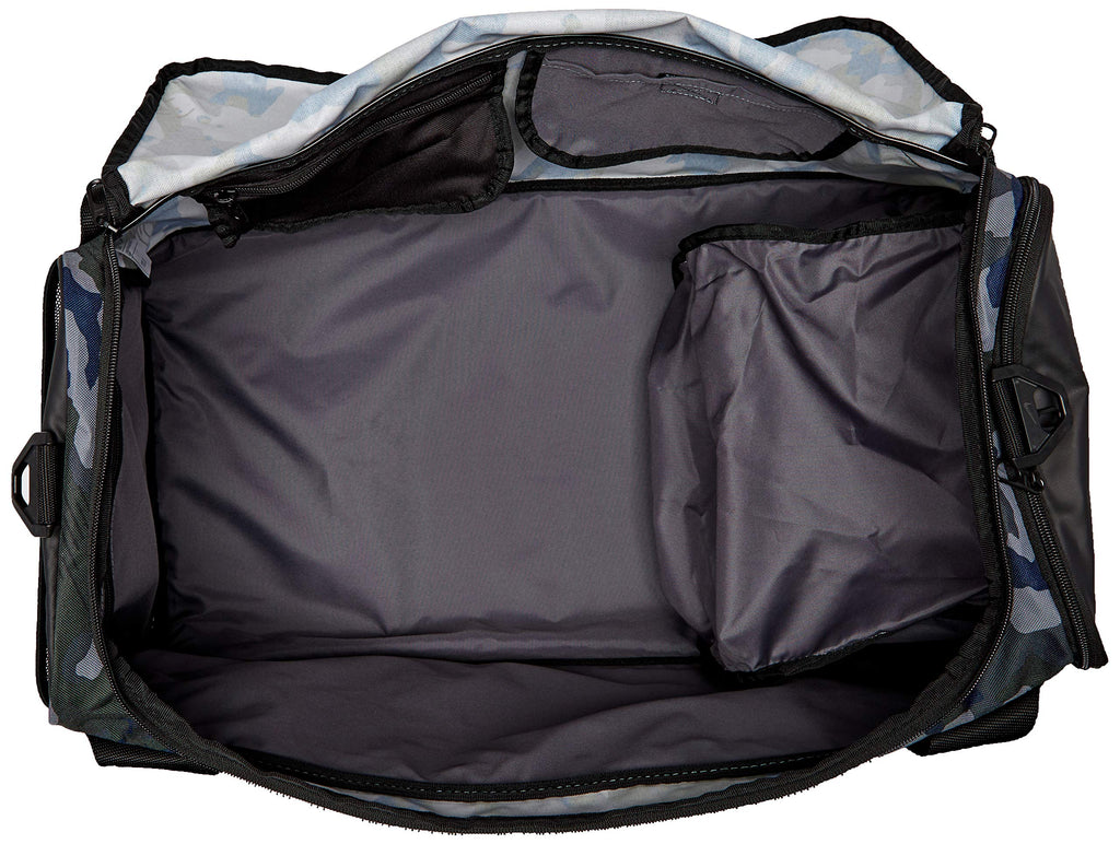 NIKE Brasilia Medium Duffle - All Over Print, Dark Grey/Black/White, Misc