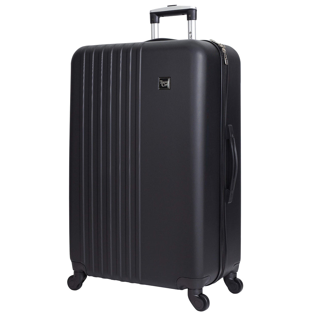 Travelers Club Cosmo Luggage, Black-2 Piece Set (28"/20")