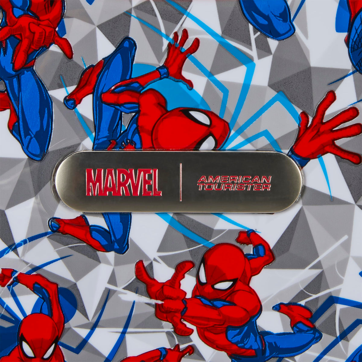 American Tourister Spiderman Iconic Carry-On Luggage - Airline Approved, Durable Hardshell - Roll Confidentially with Spinner Wheels & Colorful Adjustable Handle