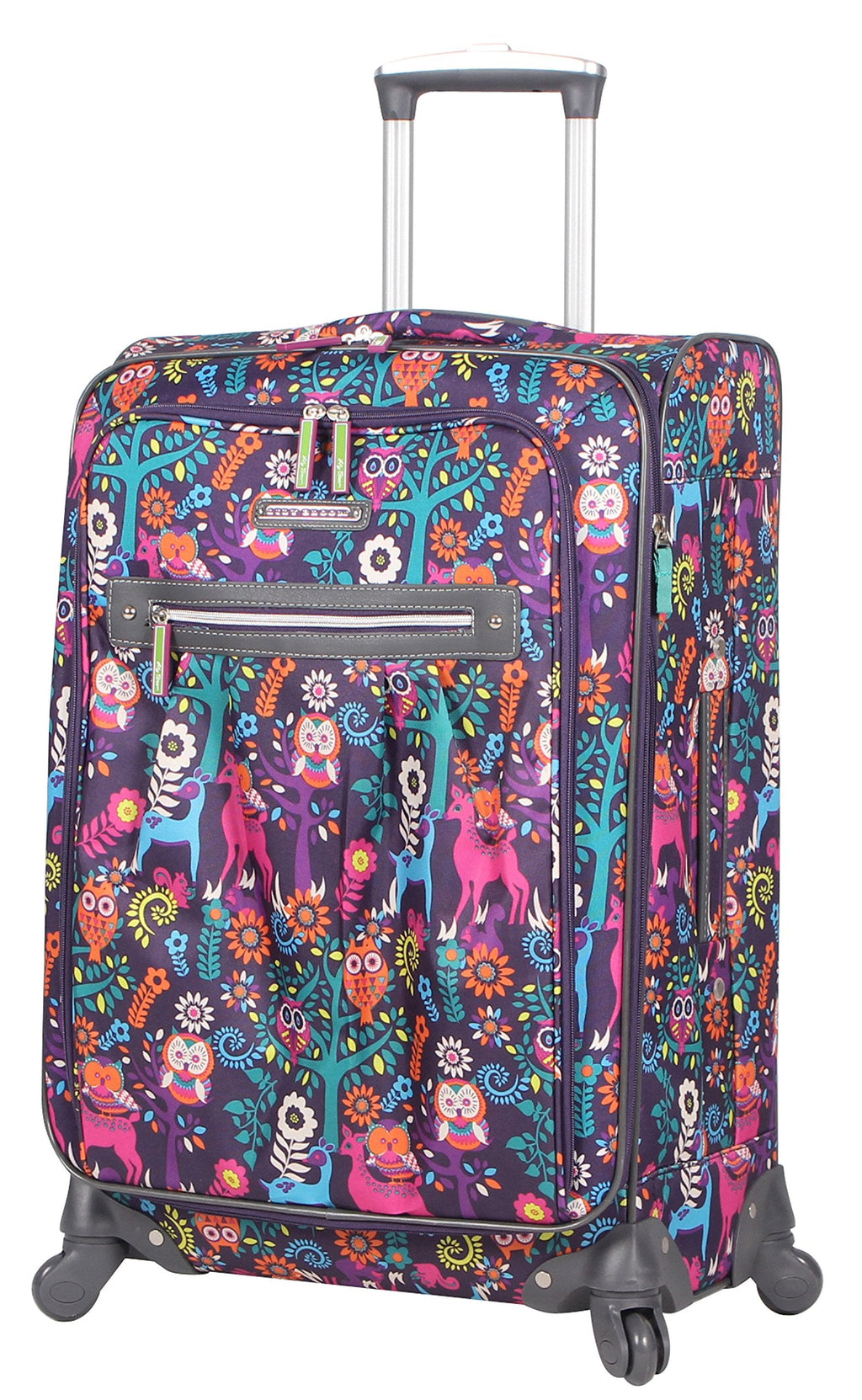 Lily Bloom Large Expandable Design Pattern Luggage With Spinner Wheels For Woman (28in, Wildwoods)