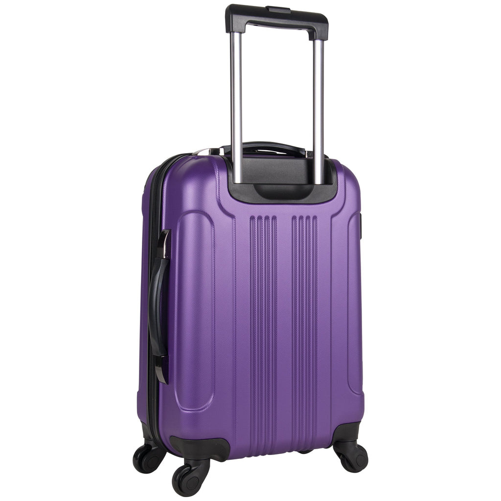 Kenneth Cole Reaction Out Of Bounds 20-Inch Carry-On Lightweight Durable Hardshell 4-Wheel Spinner Purple Luggage