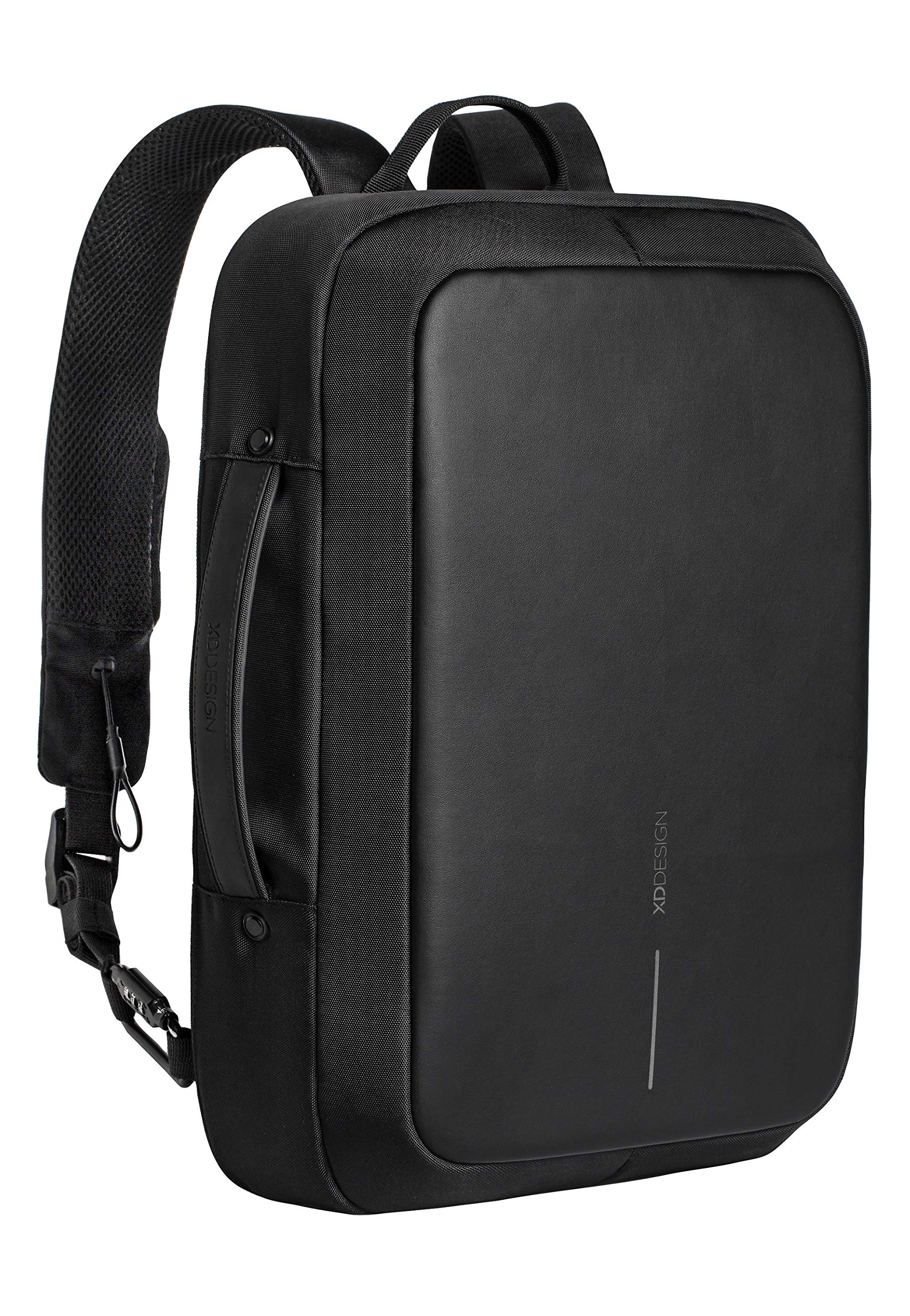 XDDesign Bobby Bizz 10 Liter Anti Theft Laptop Backpack with Padded 15.6" Laptop Sleeve, smart password lock, Water Repellent, USB Charging Port, travel backpack carry on flight for men and women
