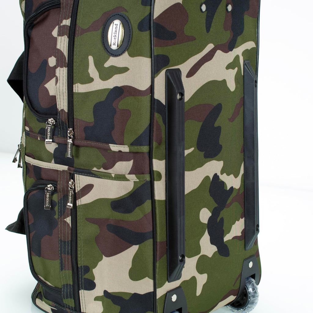 Rockland Rolling Duffel Bag, CAMO, 22"