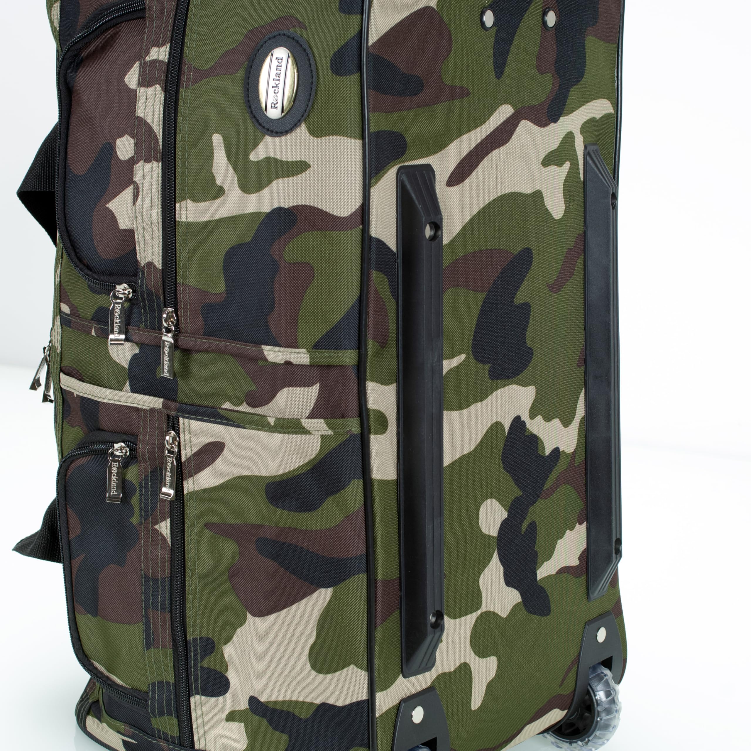 Rockland Rolling Duffel Bag, CAMO, 22"