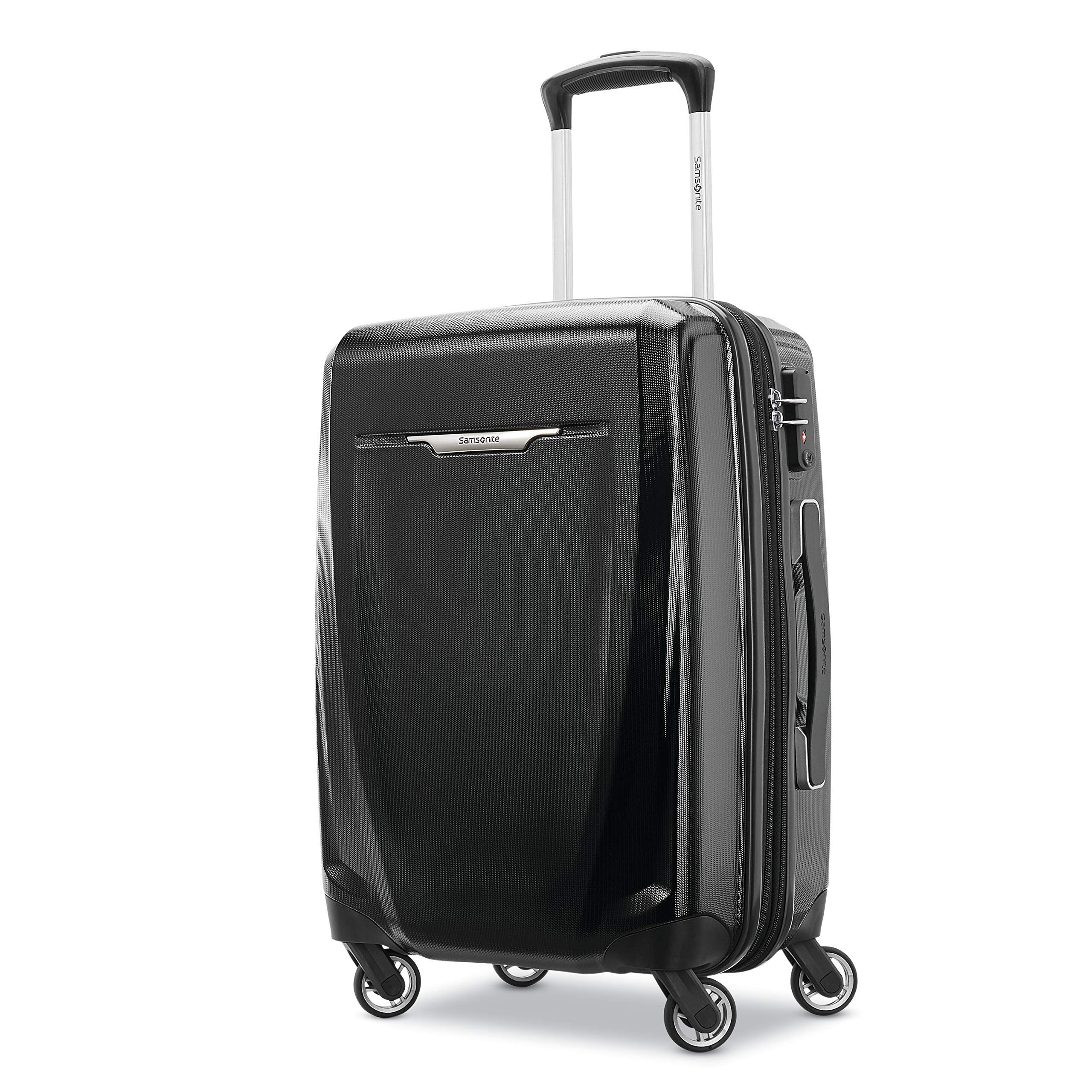 Samsonite Winfield 3 DLX Hardside Expandable Luggage with Spinners, Black, Carry-On 20-Inch