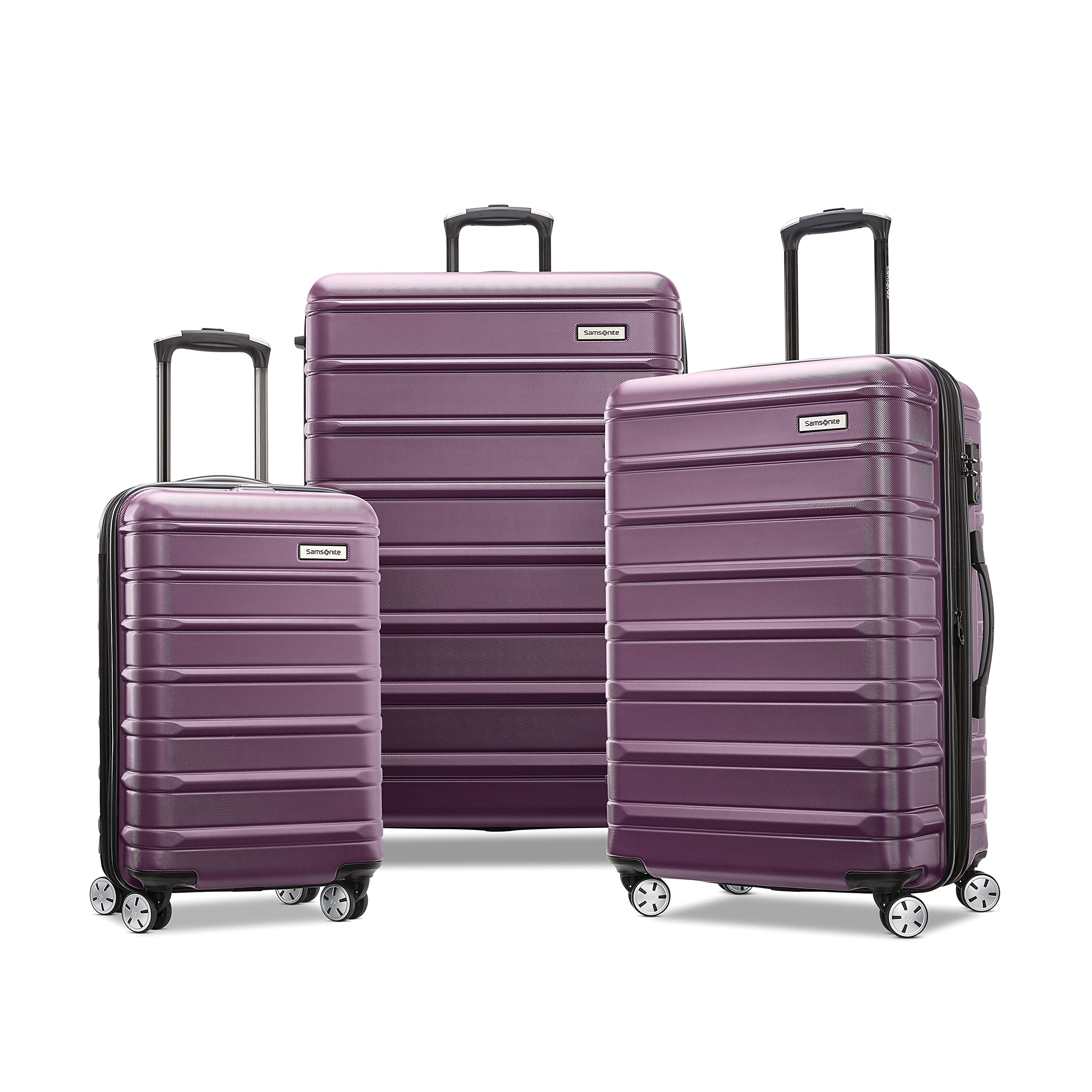 Samsonite Omni 2 Hardside Expandable Luggage with Spinner Wheels, 3-Piece Set (19/24/28), Icy Lilac