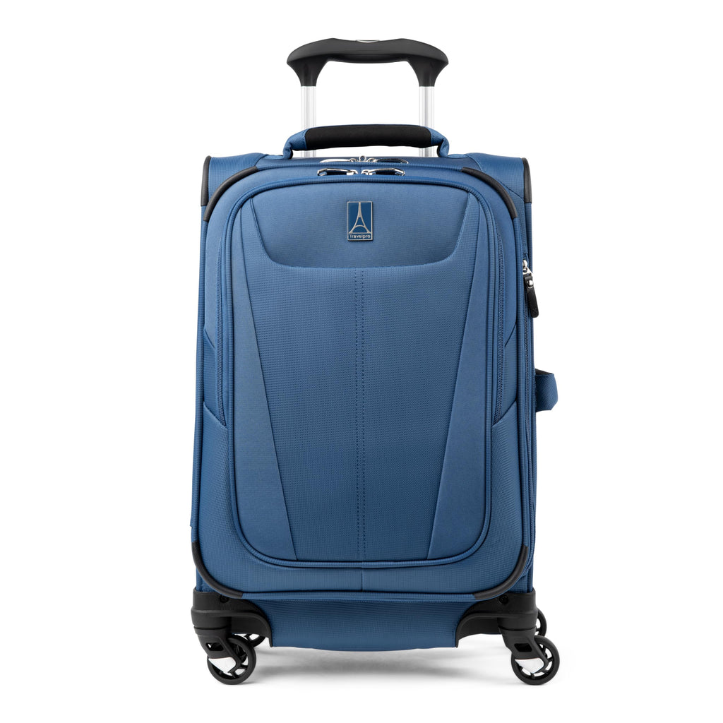 Travelpro Maxlite 5 Softside Expandable Luggage with 4 Spinner Wheels, Lightweight Suitcase, Men and Women, Ensign Blue, Compact Carry-on 20-Inch