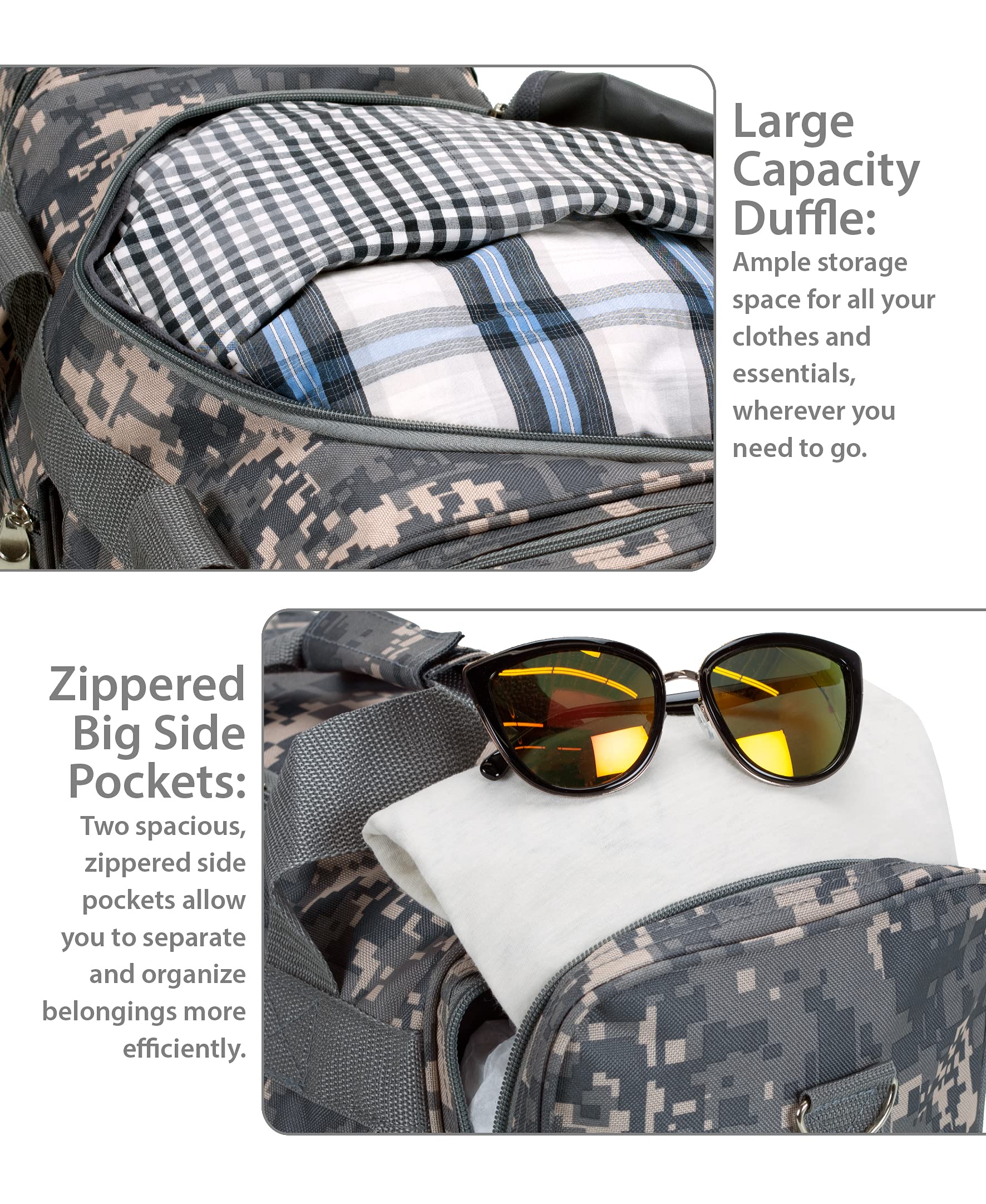 Rockland Duffel Bag, ACU Camo, 19-Inch