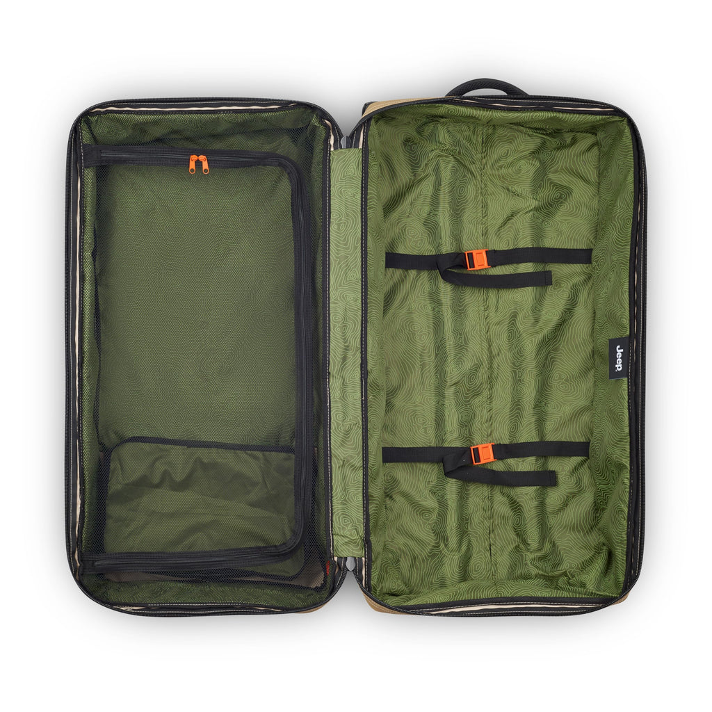 Jeep JS005A Two Wheel Rolling Travel Duffle Bag, Warm Sand, 31 Inch