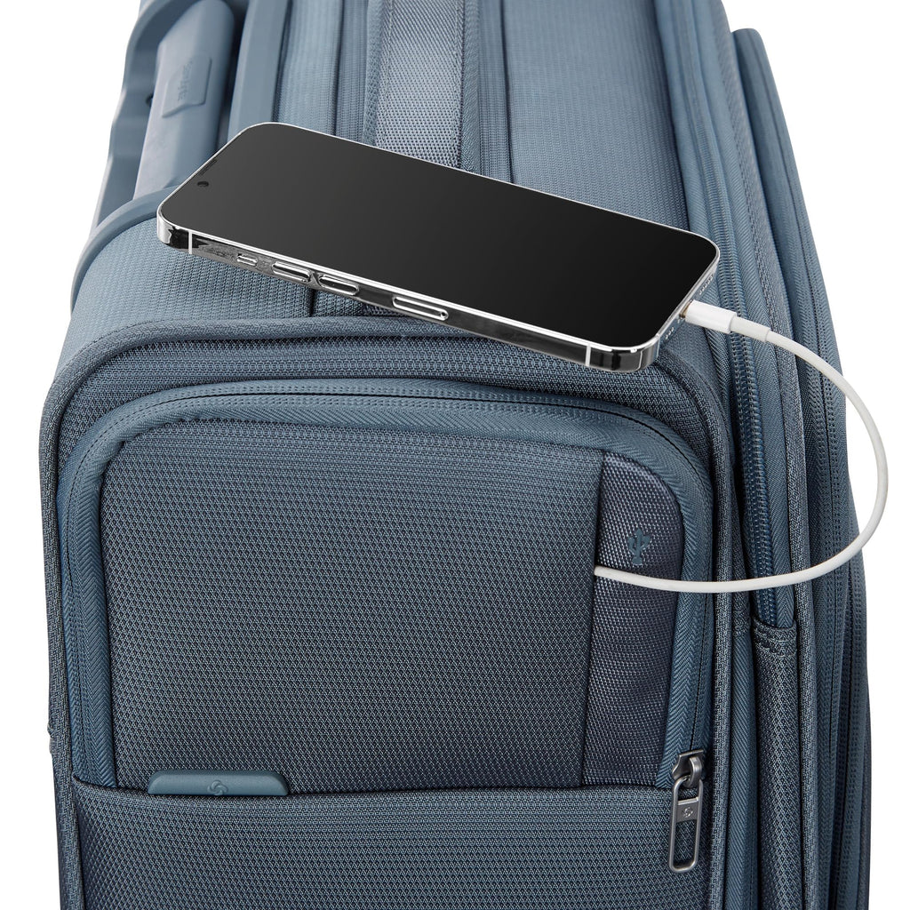 Samsonite UpLIFT Lightweight Softside Carry-On Luggage with Spinner Wheels - Expandable - Airline-Approved, Polyester Soft Suitcase for Ultra Light Travel - Cerulean Blue