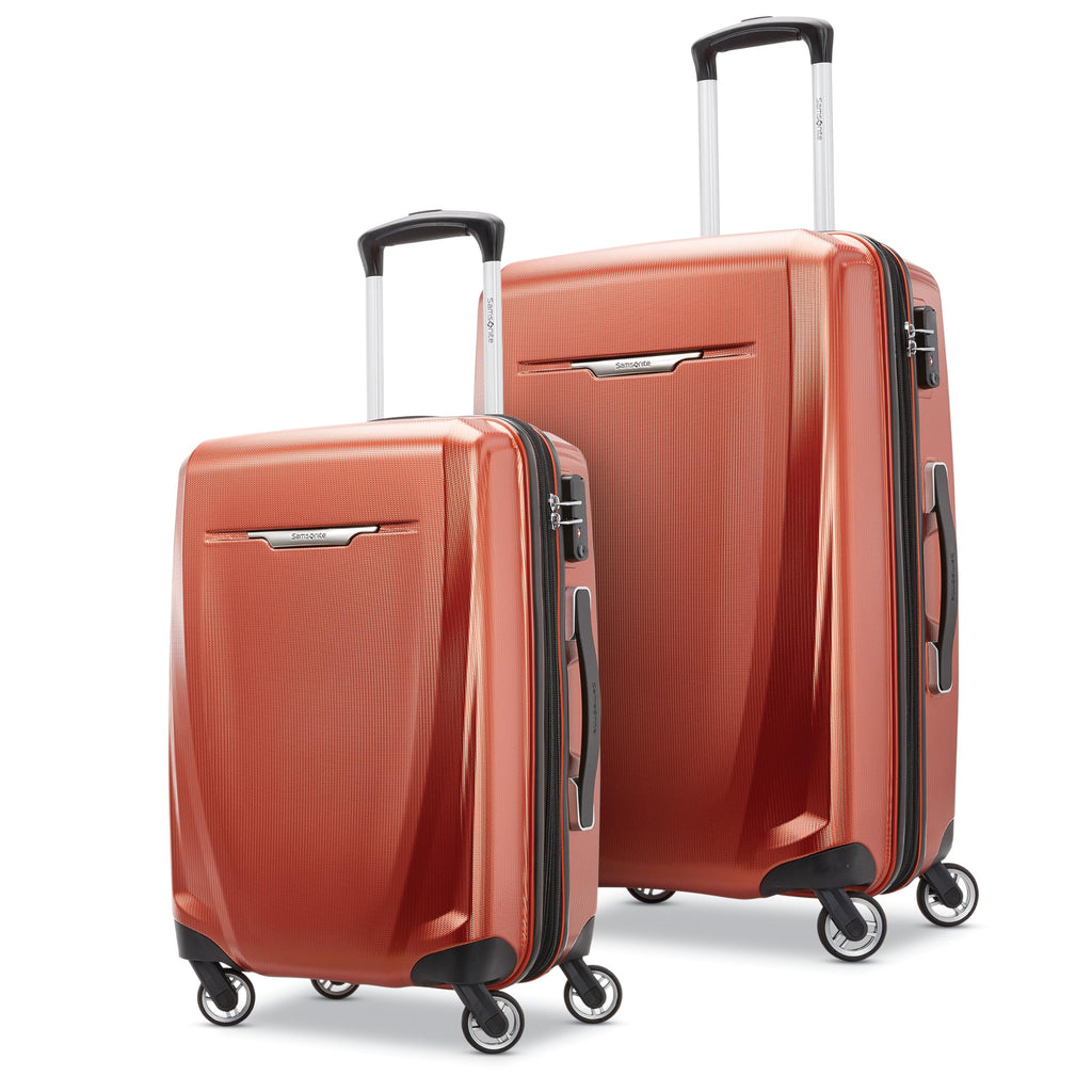 Samsonite Winfield 3 DLX Hardside Expandable Luggage with Spinners, Burnt Orange, 2-Piece Set (20/25)