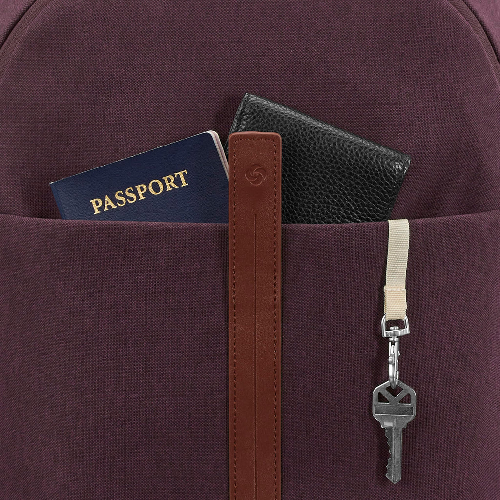 Samsonite Virtuosa Carry-On Travel Backpack with Padded Laptop Sleeve, Merlot