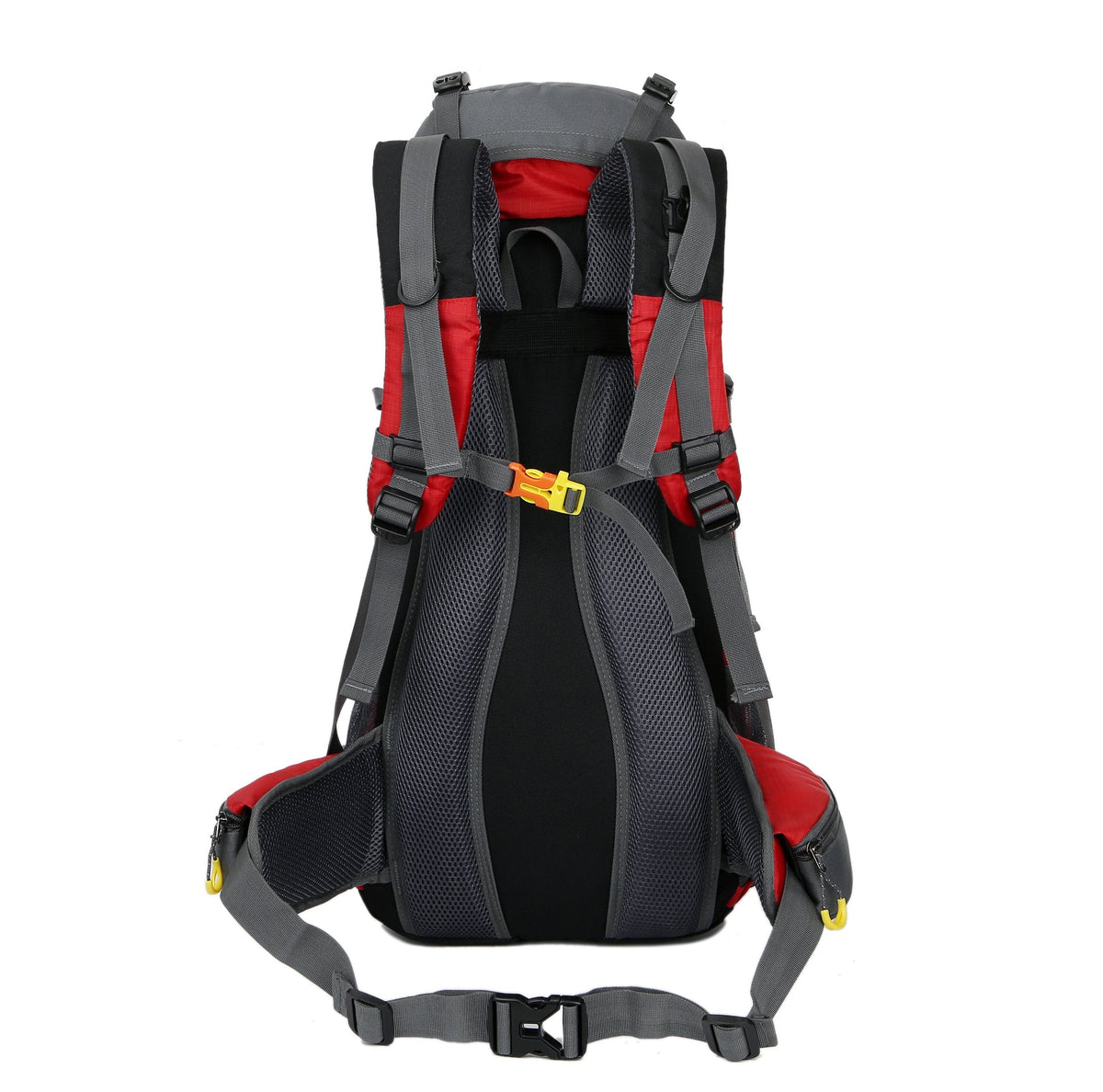 Esup 50L Camping Hiking Backpack Men with rain cover 45l+5l Lightweight Backpacking Backpack Travel Backpack (Red)