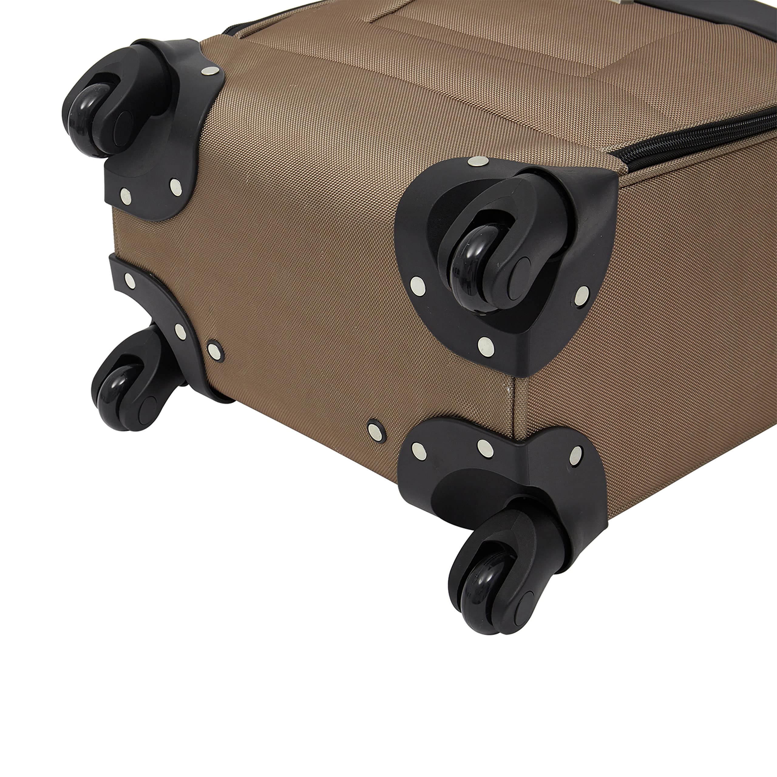 Wrangler 17" Underseat Spinner Carry-On Luggage, Mocha