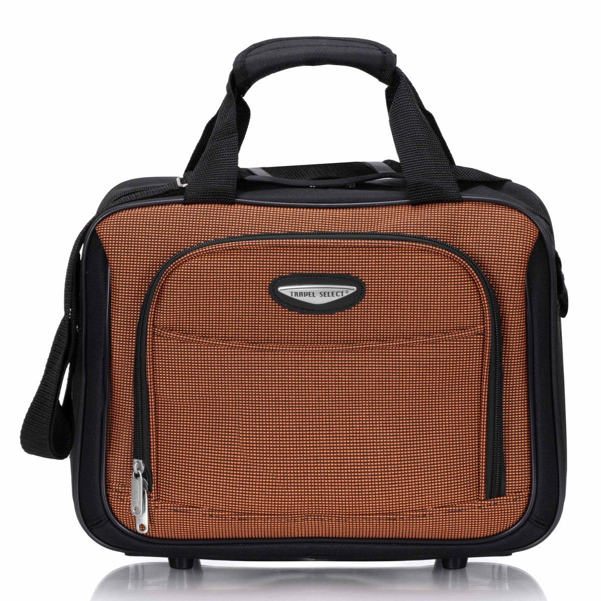 Travel Select Amsterdam Softside Expandable Luggage with Rolling Wheels, Orange, 8-Piece Set (15/21/25/29) with Packing Cubes