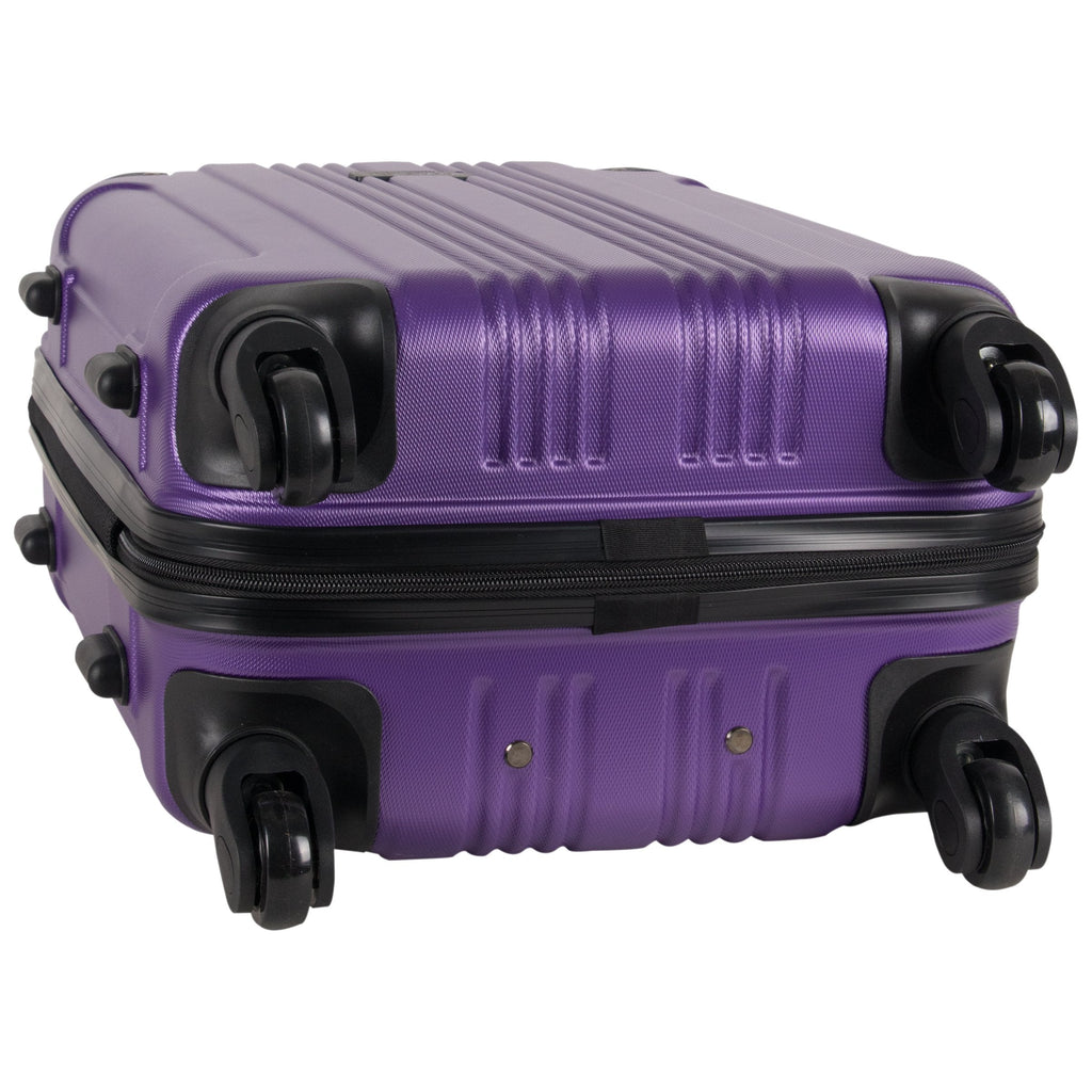 Kenneth Cole Reaction Out Of Bounds 20-Inch Carry-On Lightweight Durable Hardshell 4-Wheel Spinner Purple Luggage