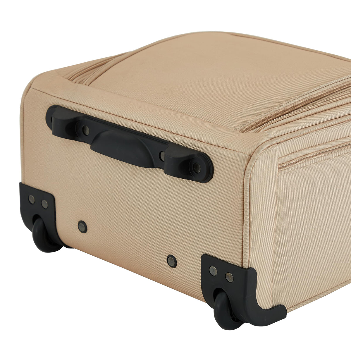 French Connection 16" Underseat Carry-On Luggage with USB/USB-C Ports, Toasted Almond