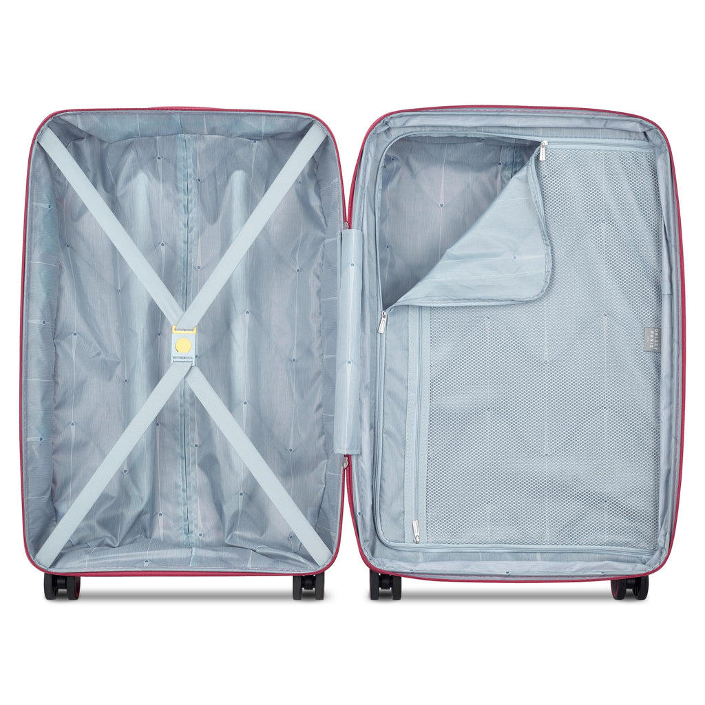 DELSEY Paris Dune Hardside Expandable Luggage with Spinner Wheels, Viva Magenta, Checked-Medium 25 Inch